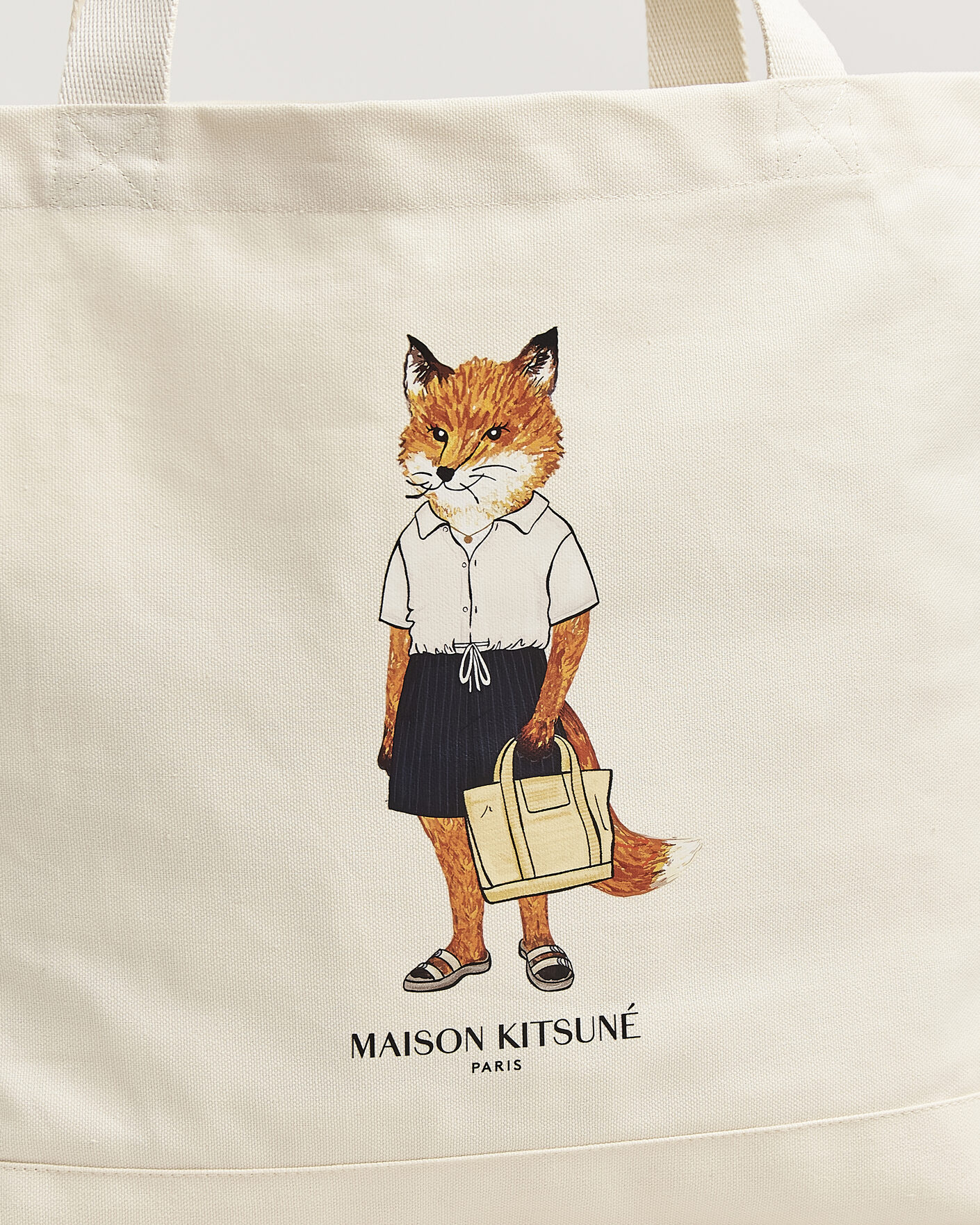 Herren | Taschen | Maison Kitsuné | Dressed Fox Totebag Ecru