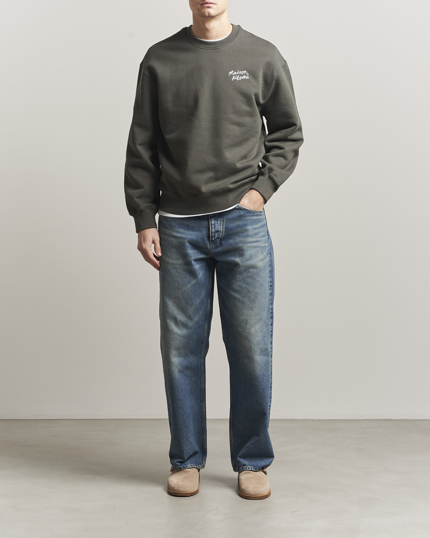 Herren | Pullover | Maison Kitsuné | Handwriting Sweatshirt Beluga
