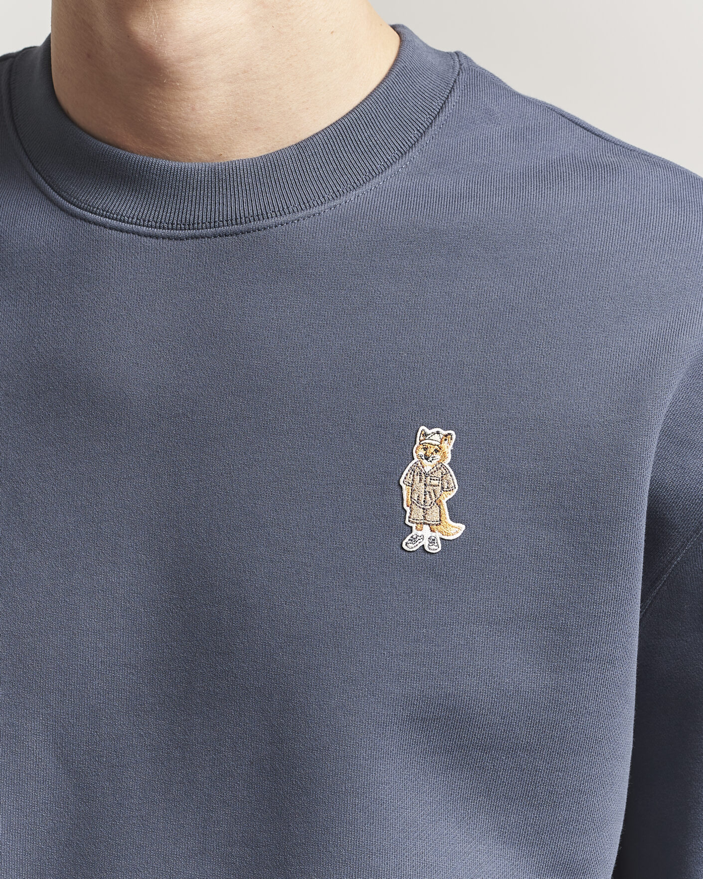 Herren | Pullover | Maison Kitsuné | Dressed Fox Sweatshirt Shadow Blue