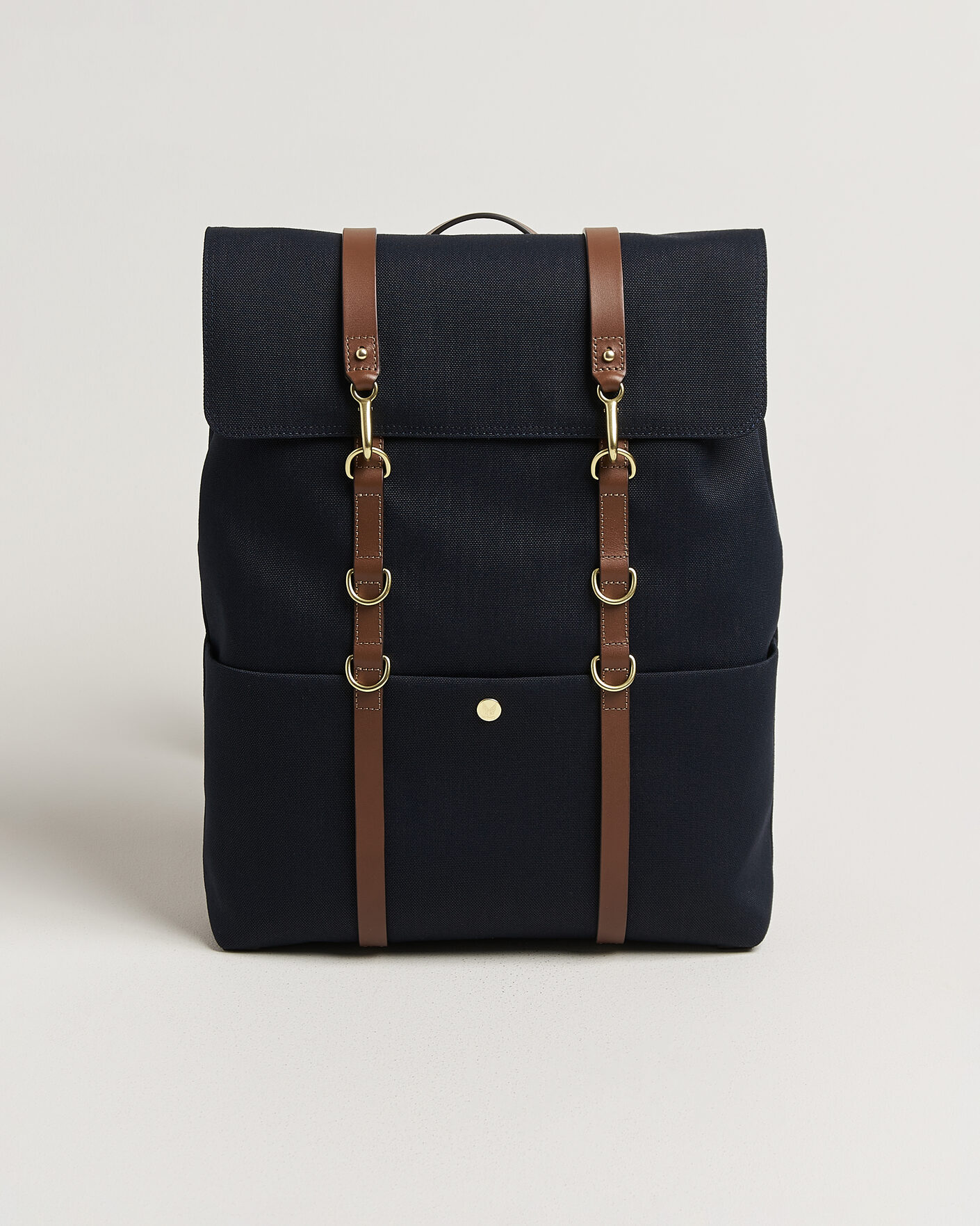 Herren | Neu im Onlineshop | Mismo | M/S Nylon Backpack Deep Sea Blue/Cuoio