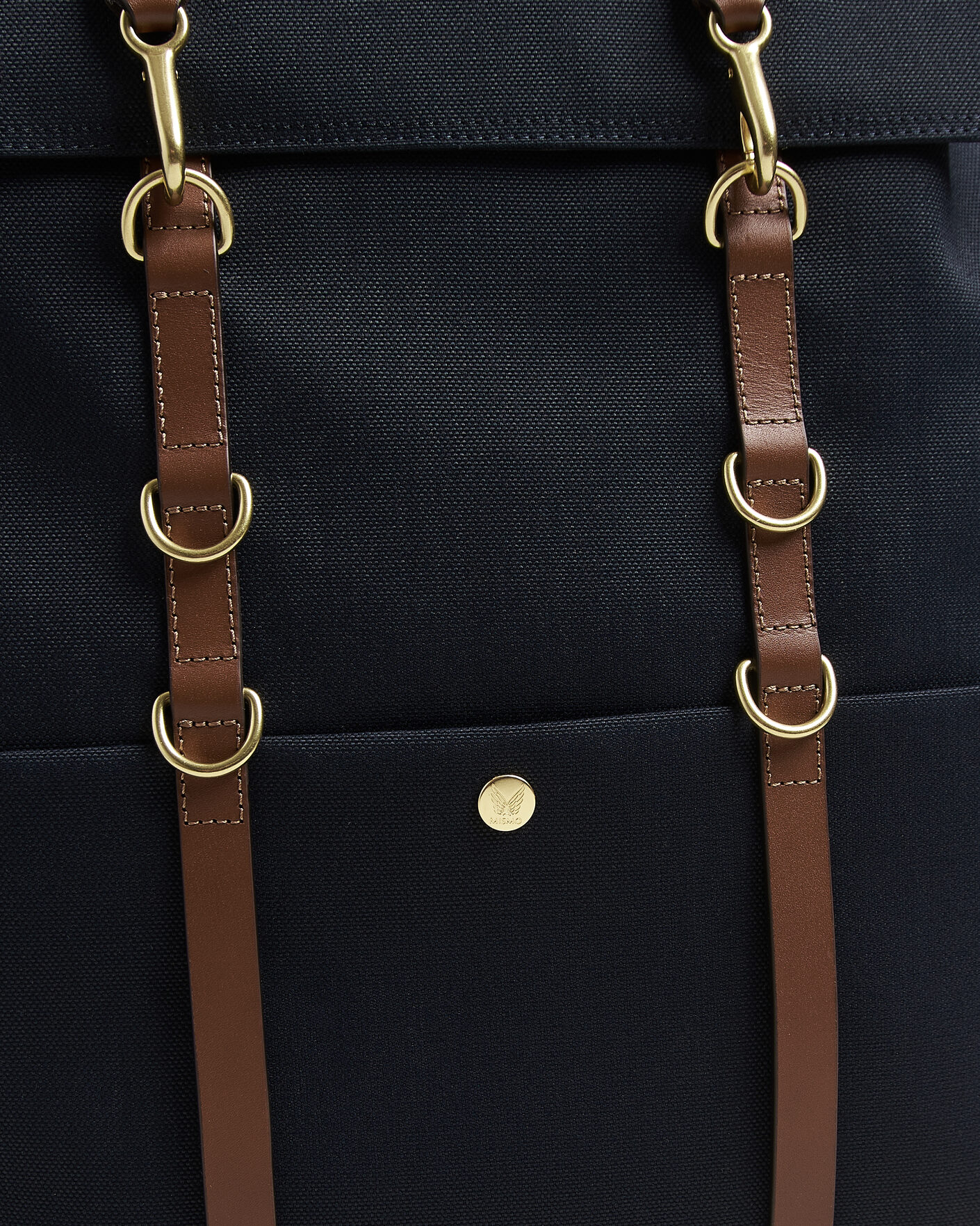 Herren | Taschen | Mismo | M/S Nylon Backpack Deep Sea Blue/Cuoio