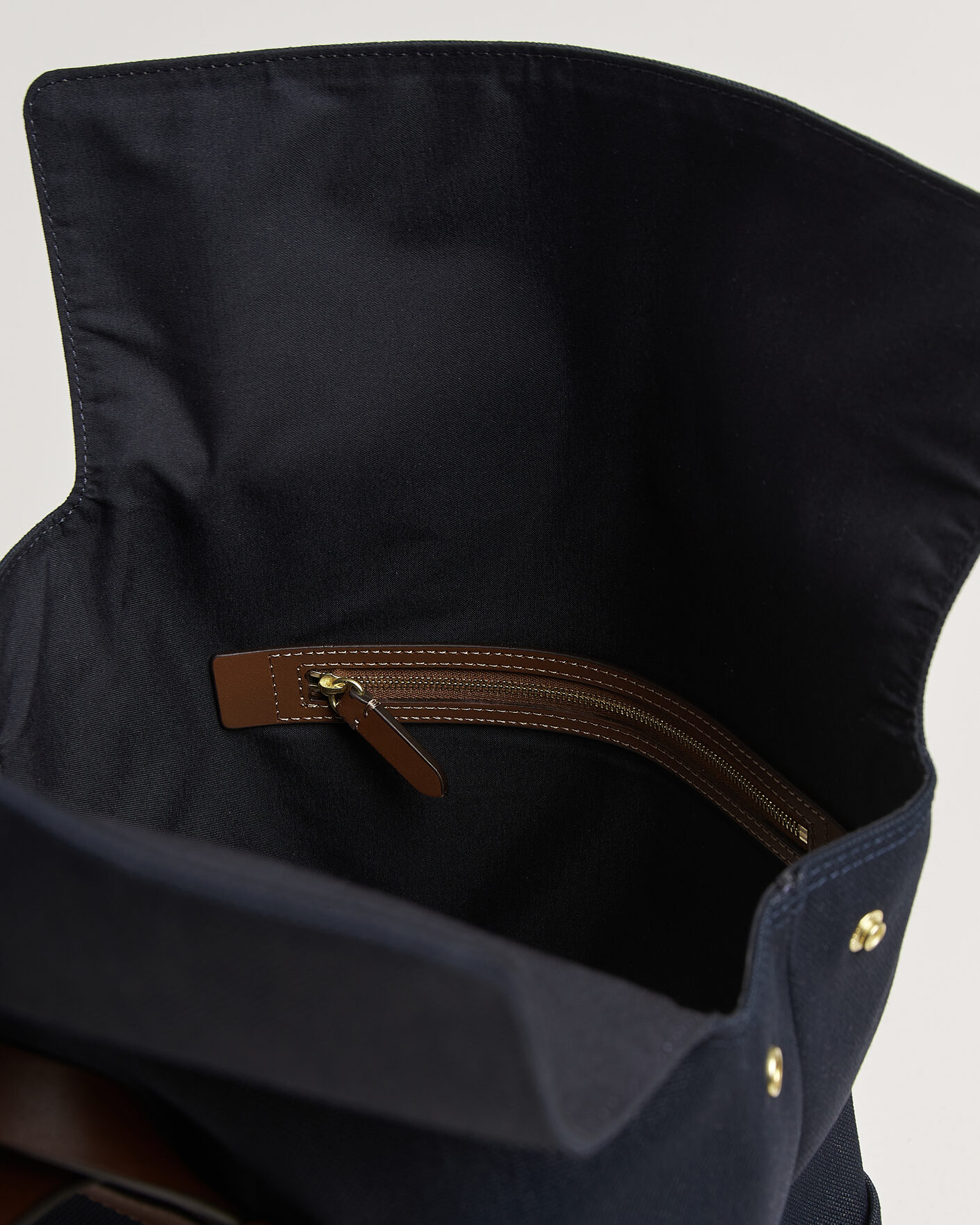 Herren | Taschen | Mismo | M/S Nylon Backpack Deep Sea Blue/Cuoio