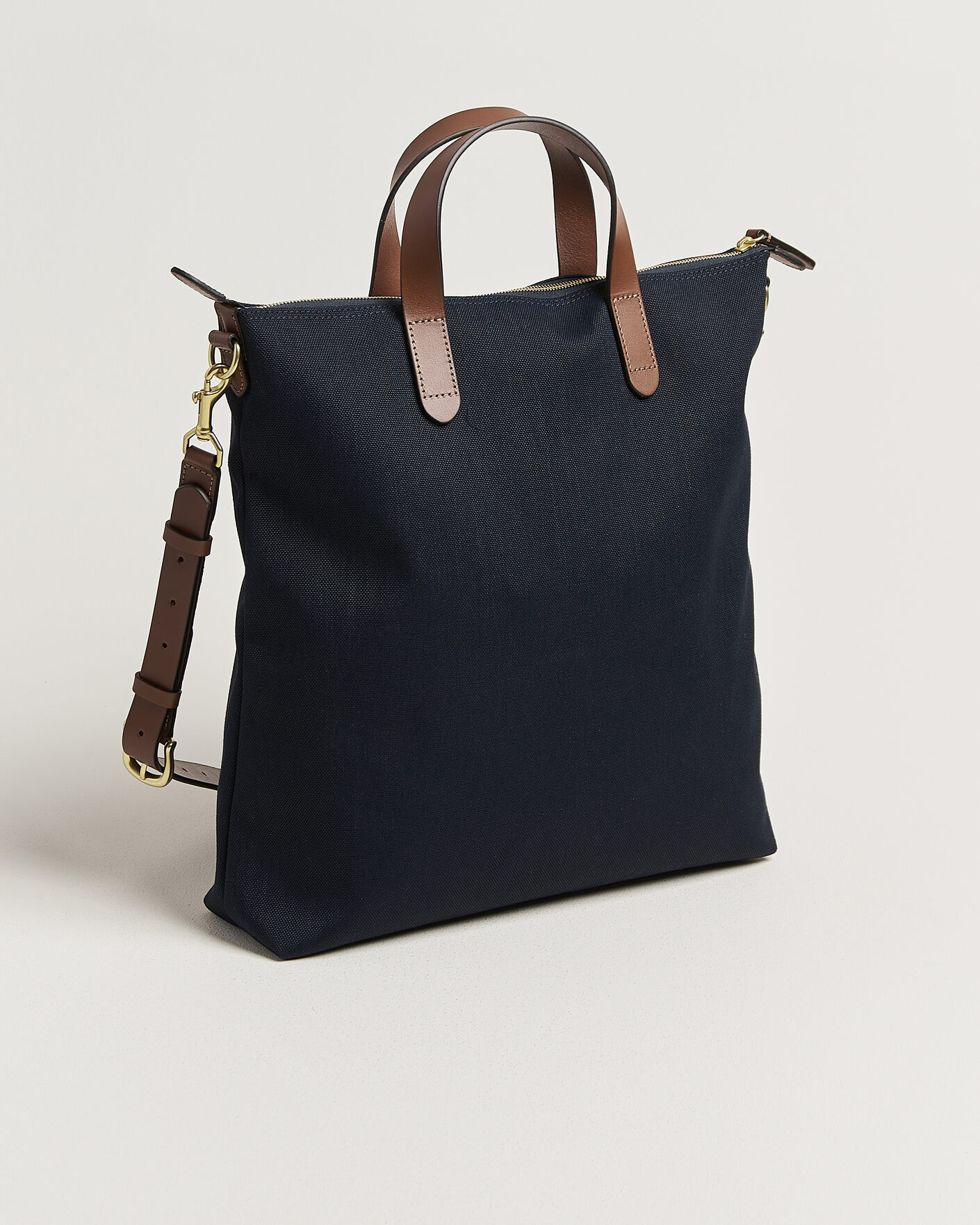 Herren | Taschen | Mismo | M/S Canvas Shopper Deep Sea Blue/Cuoio