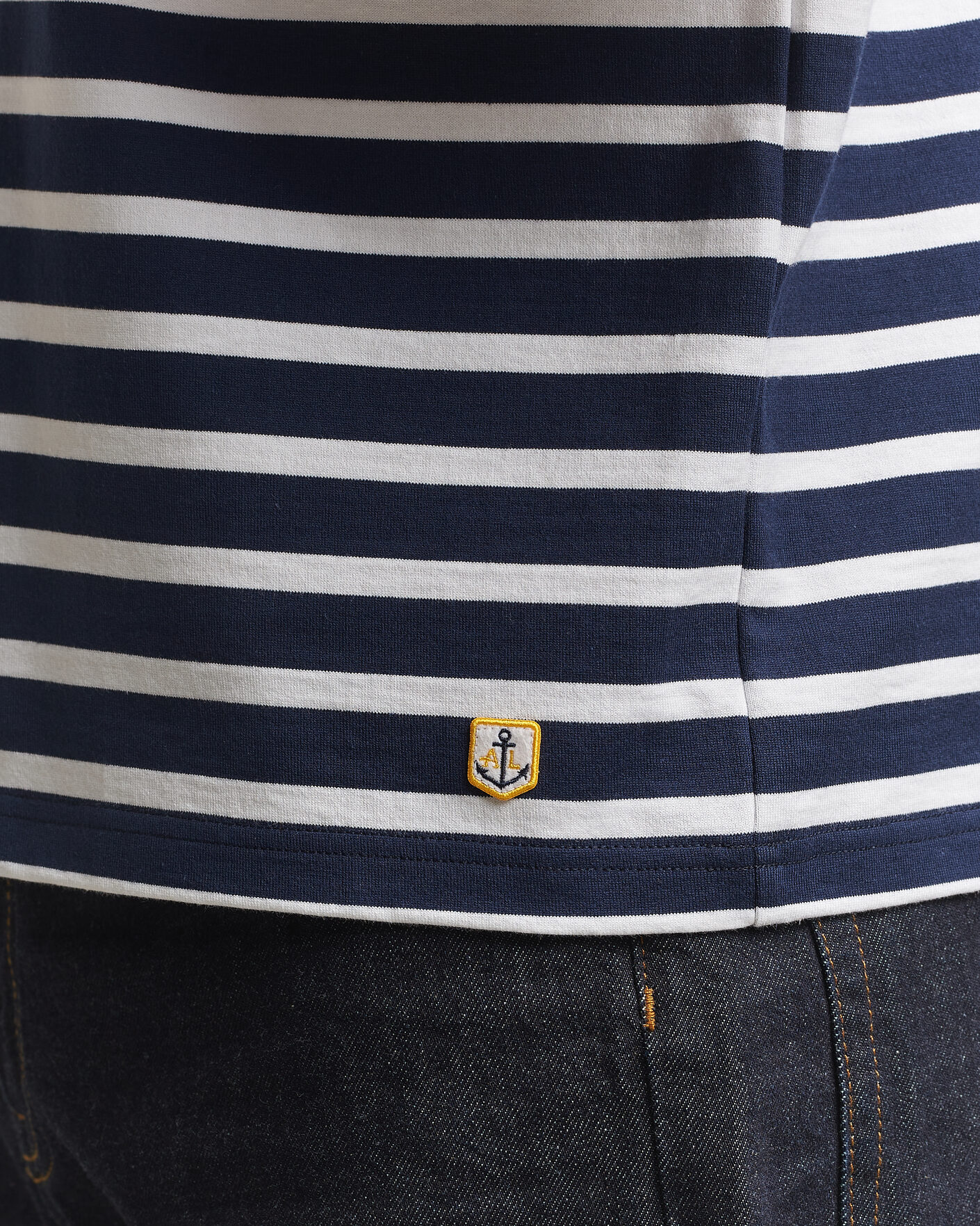 Herren | T-Shirts | Armor-lux | Heritage Callac Stripe T-Shirt Marine/Blanc