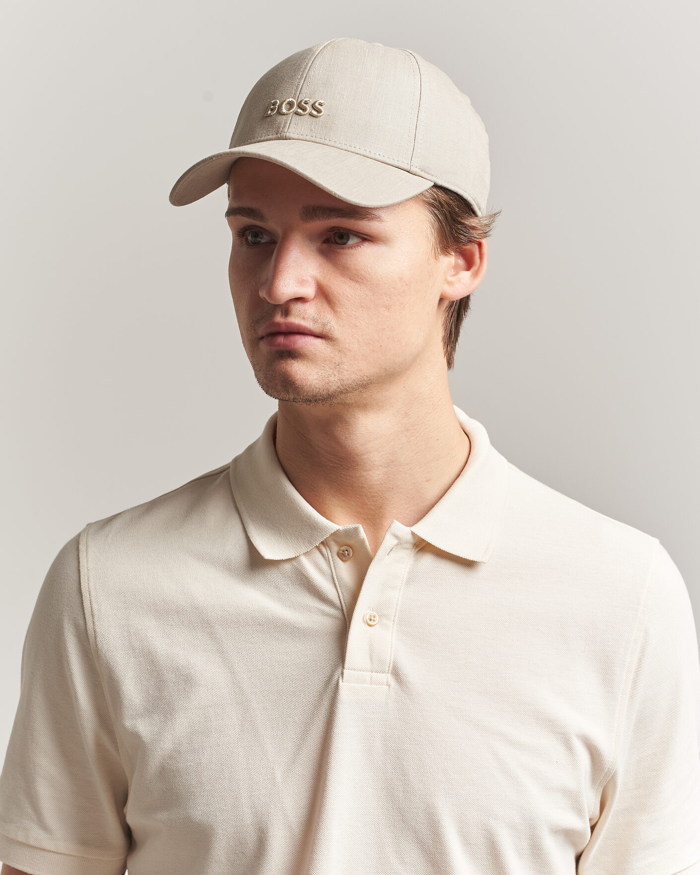 Herren | Hüte & Mützen | BOSS BLACK | Zed Linen Cap Open Beige