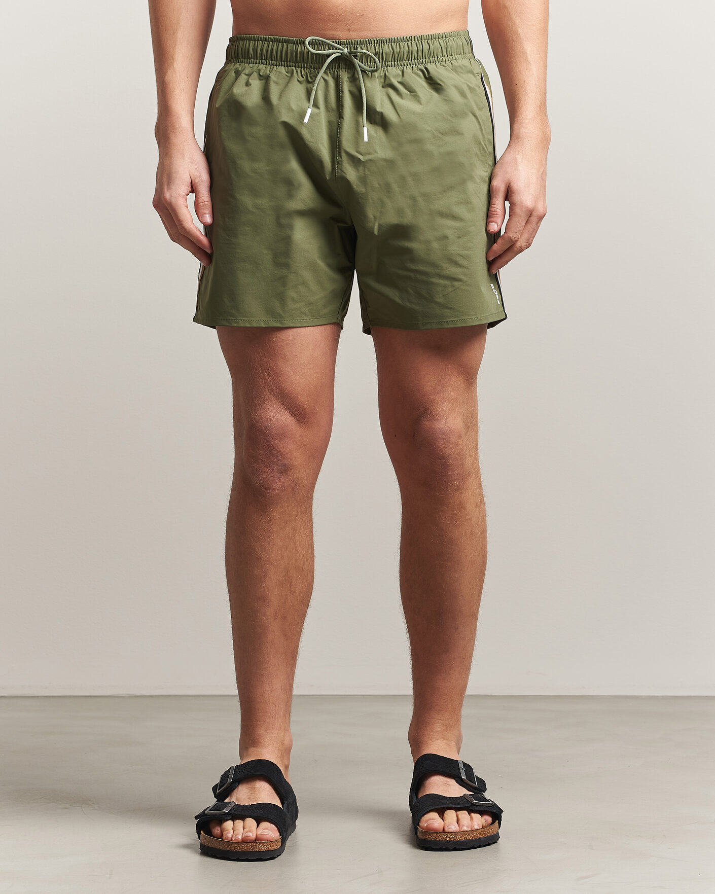 Herren | Badehosen | BOSS BLACK | Iconic Swimshorts Open Green