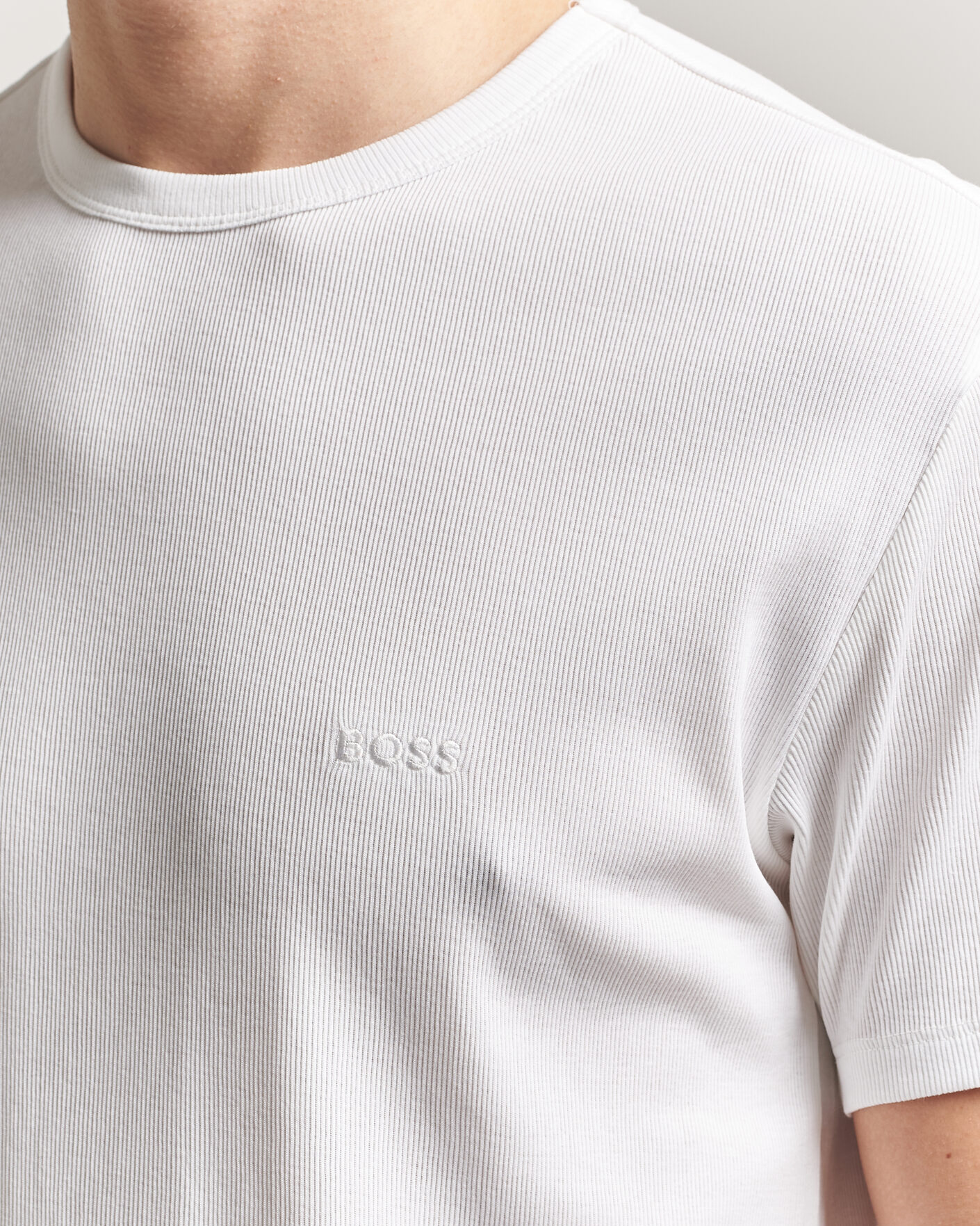 Herren | T-Shirts | BOSS BLACK | 2-Pack Ribbed T-Shirt White/Black