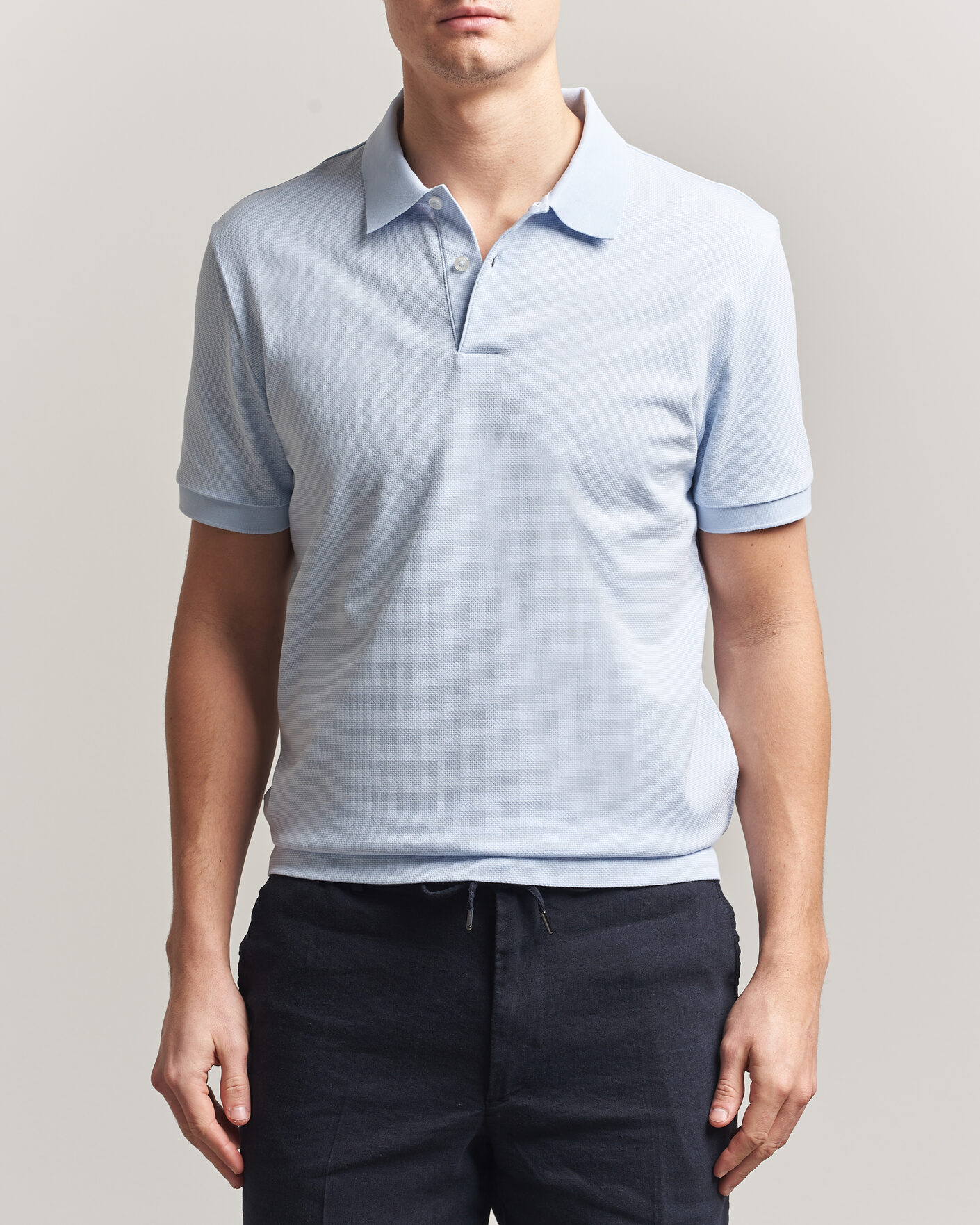 Herren | Poloshirts | BOSS BLACK | Parlay Jersey Polo Light Blue