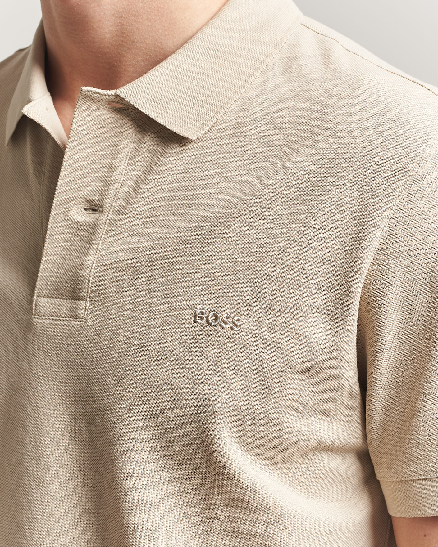 Herren | Poloshirts | BOSS BLACK | Pallas Polo Open Beige