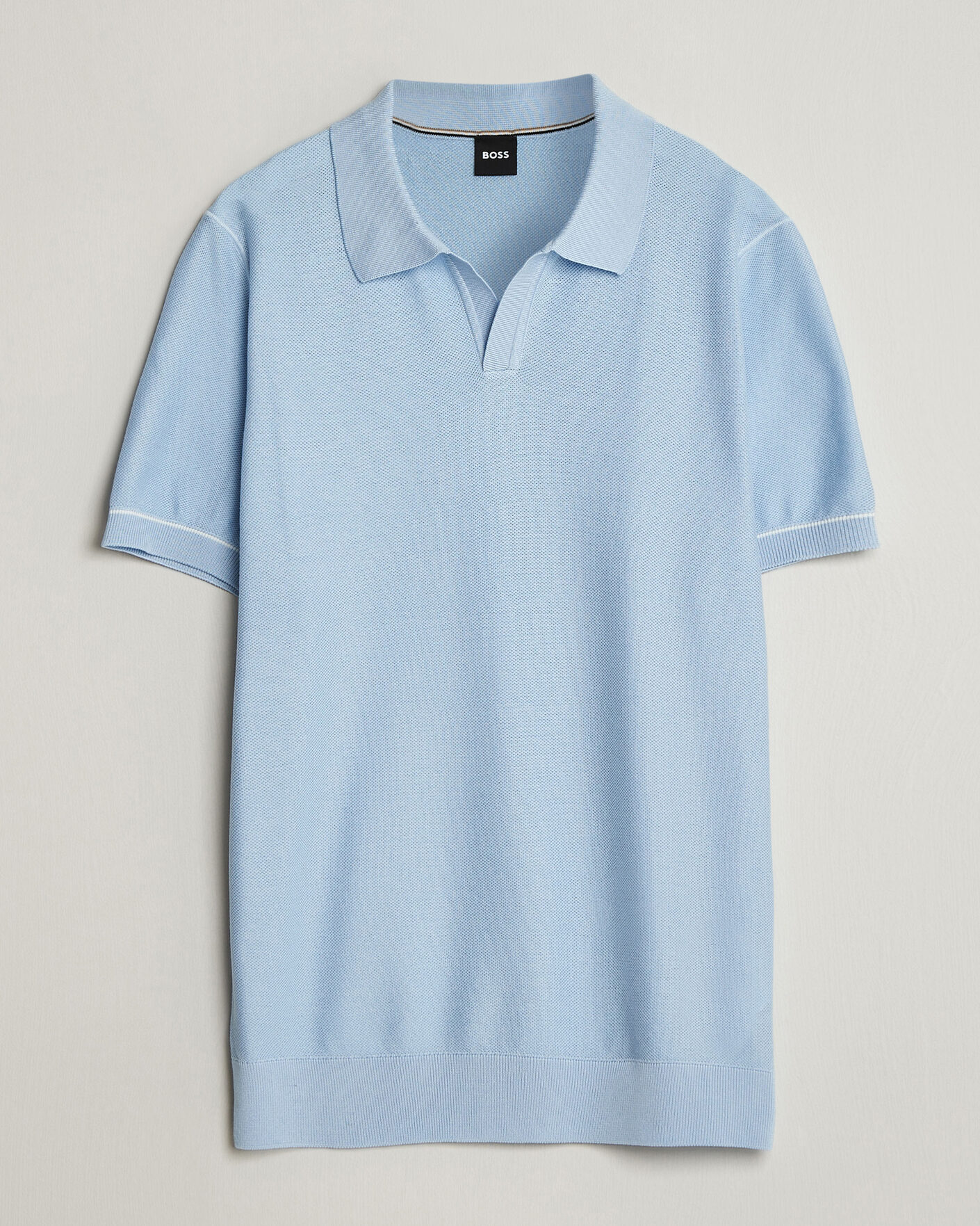 Herren | Poloshirts | BOSS BLACK | Narciso Knitted Polo Light Blue