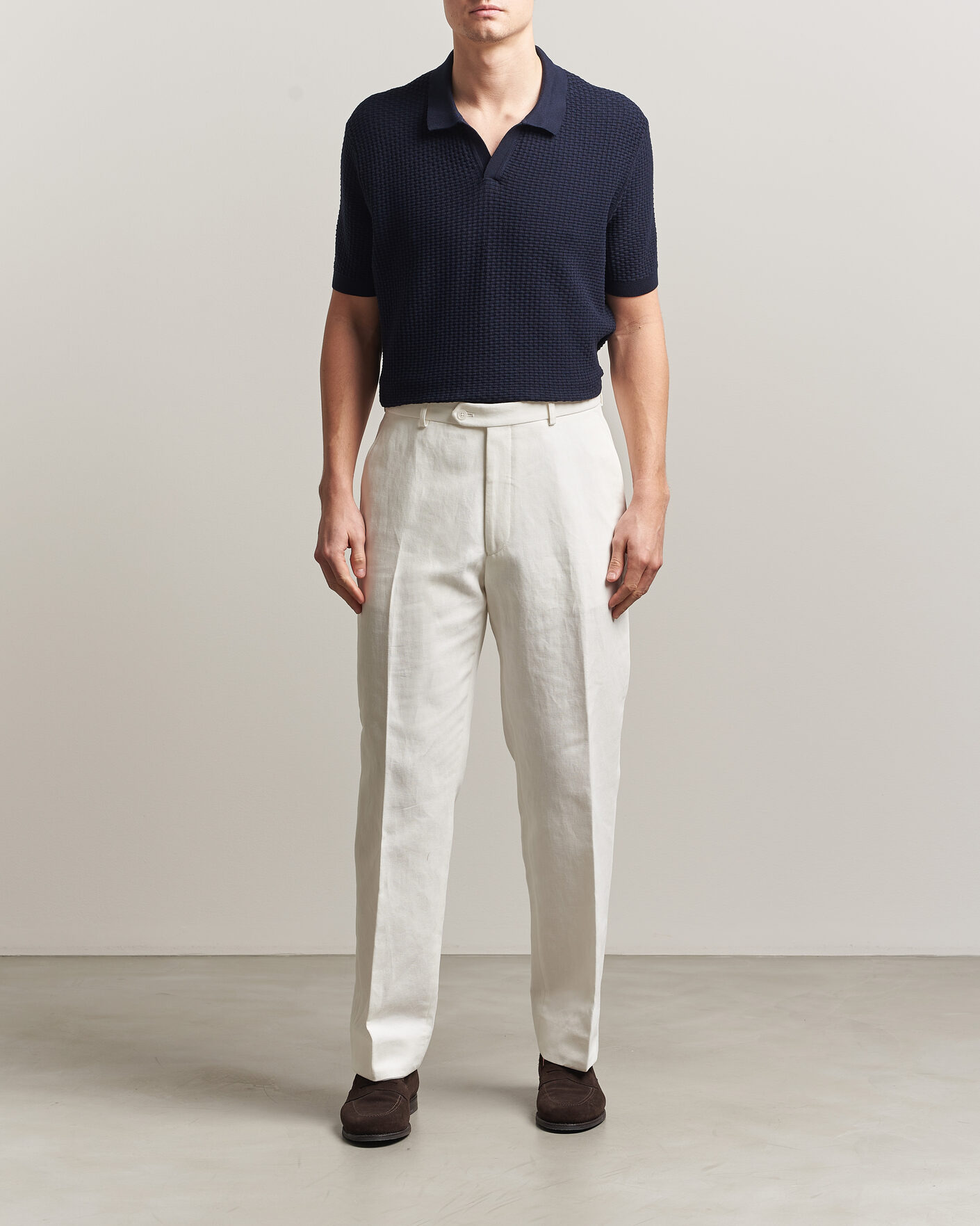 Herren | Poloshirts | BOSS BLACK | Natalo Structured Knitted Polo Dark Blue