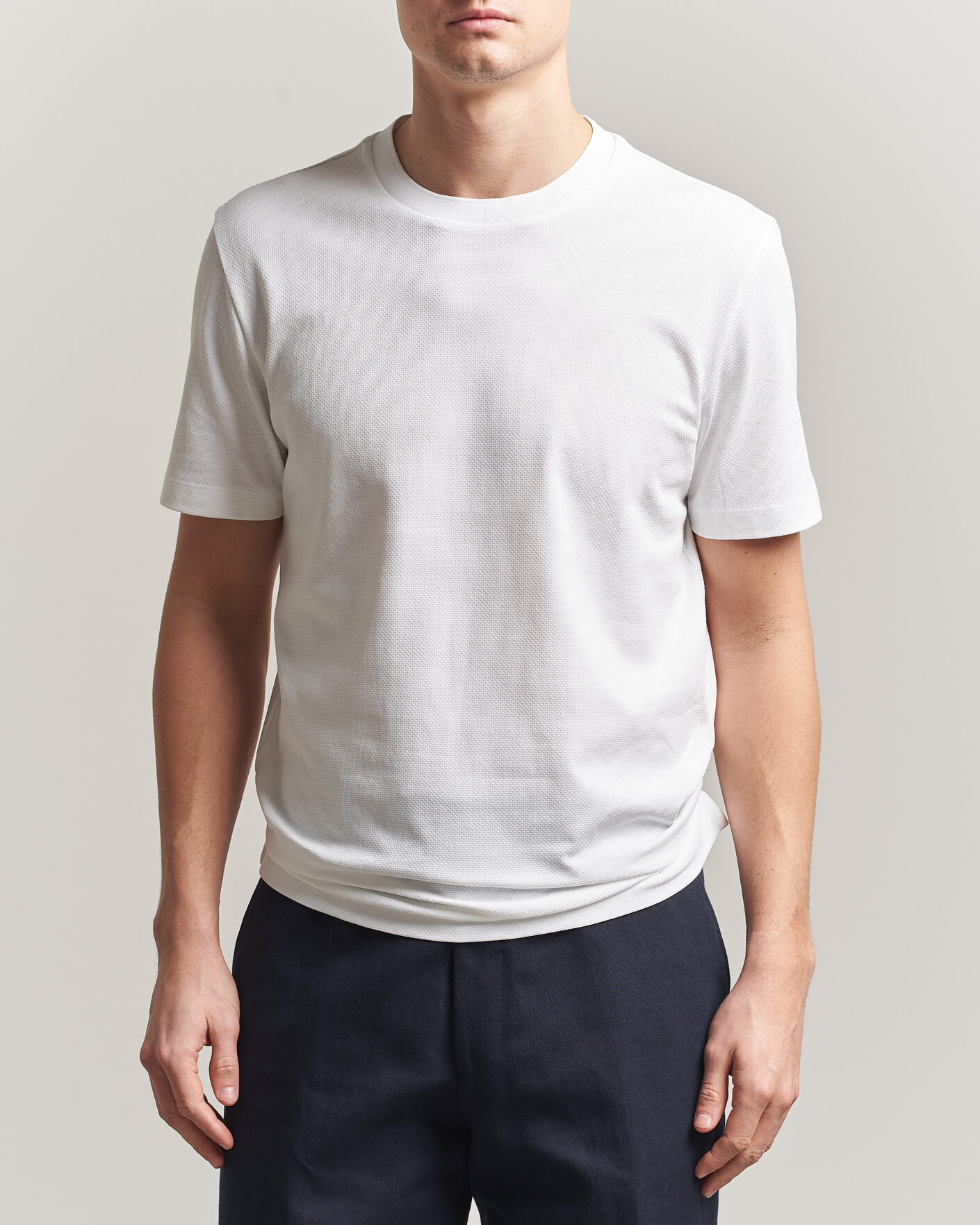 Herren | T-Shirts | BOSS BLACK | Thompson Structured T-Shirt White