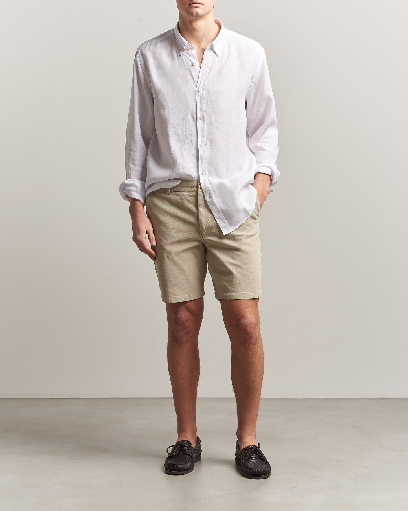 Herren | Hemden | BOSS BLACK | Liam Linen Shirt White