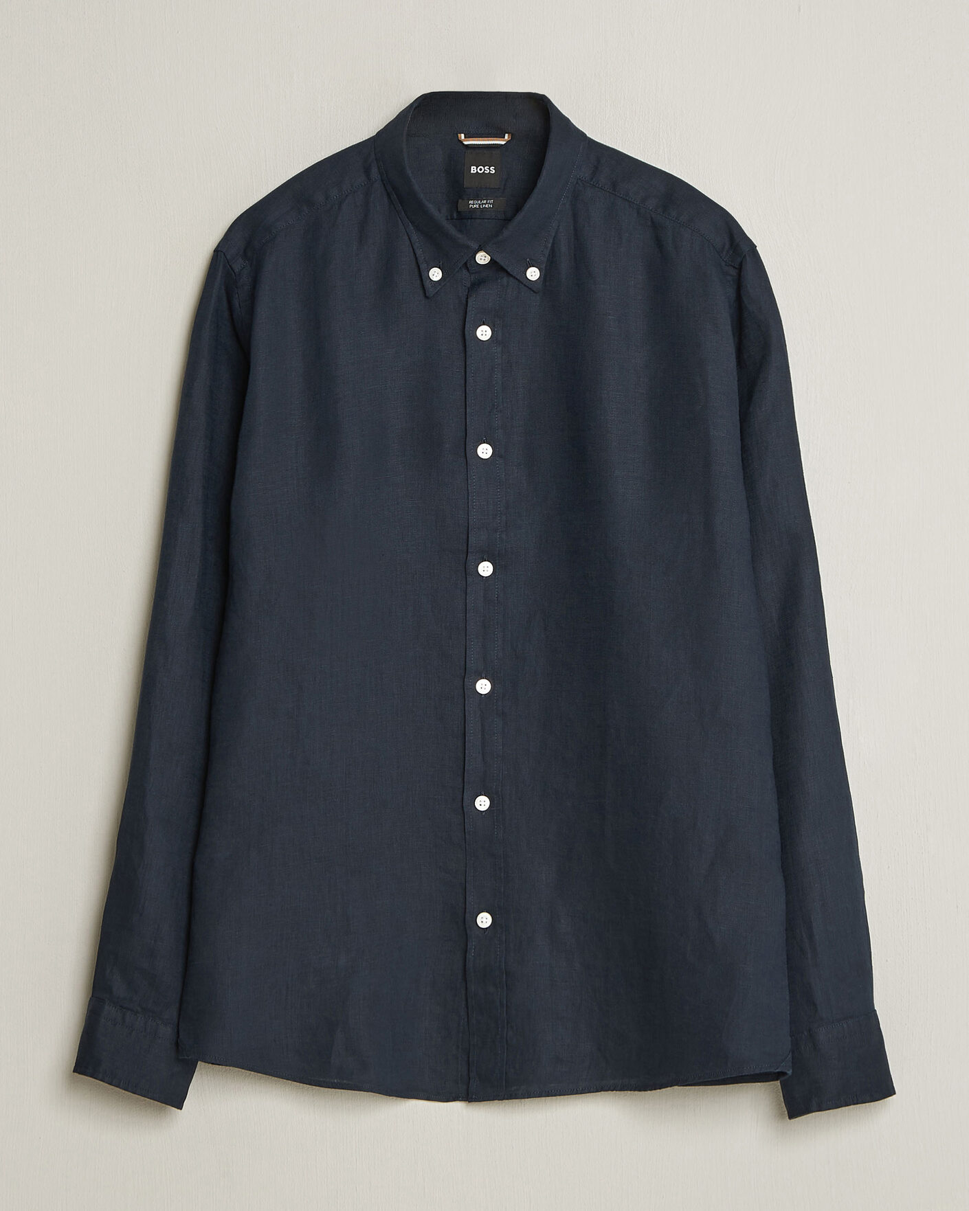Herren | Hemden | BOSS BLACK | Liam Linen Shirt Dark Blue