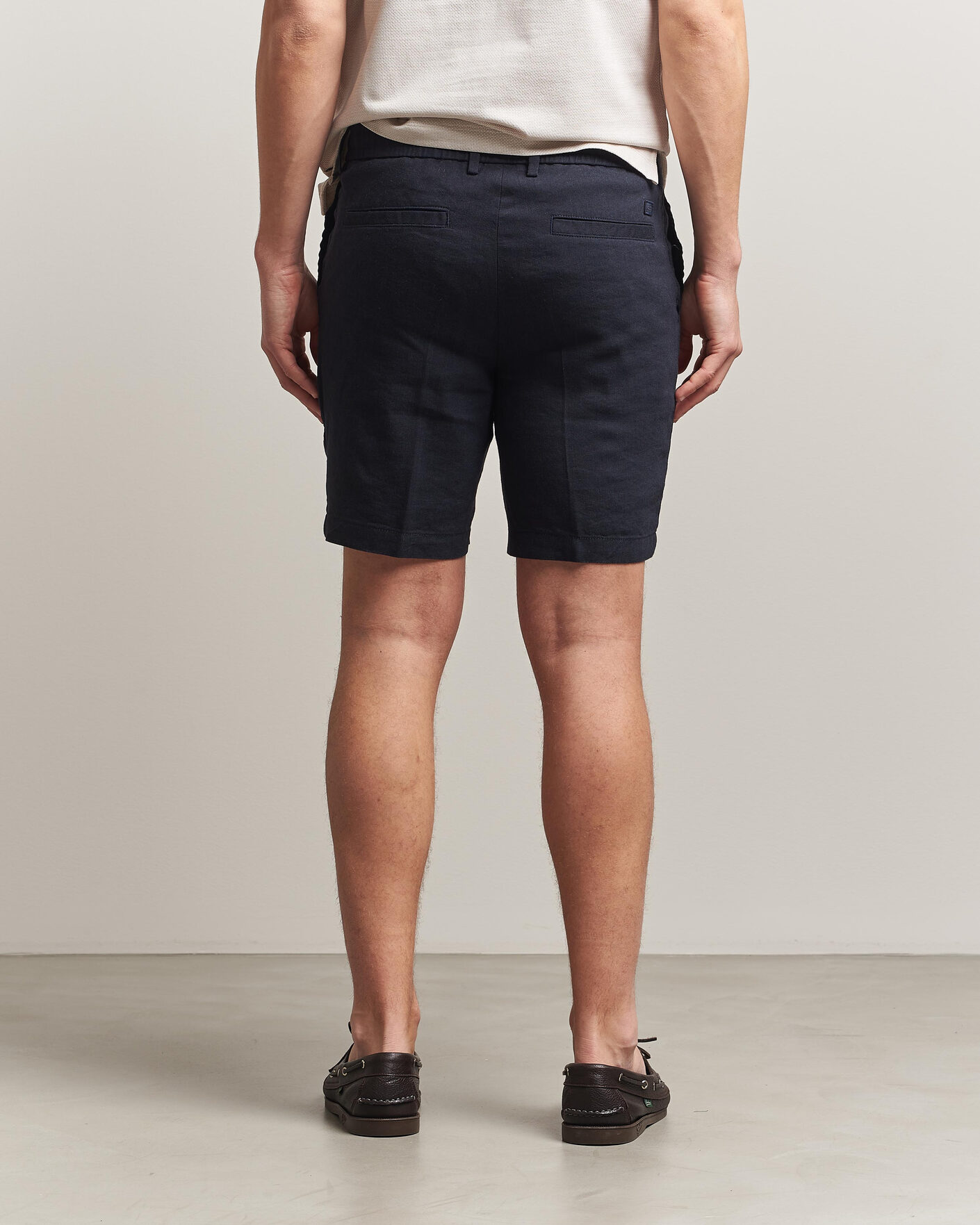 Herren | Shorts | BOSS BLACK | Kane Linen Drawstring Shorts Dark Blue