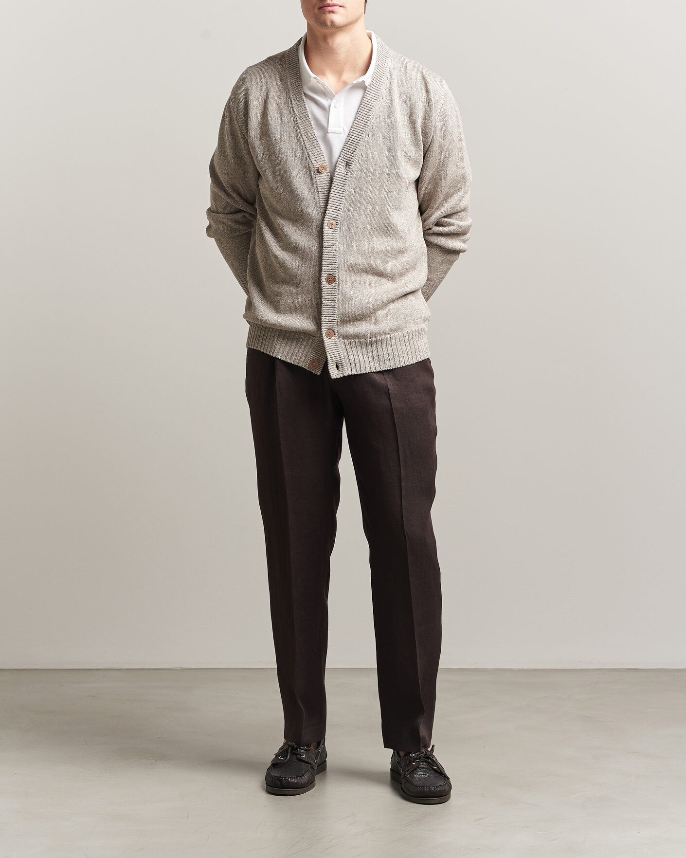 Herren | Hosen | BOSS BLACK | Perino Linen Suit Trousers Dark Brown