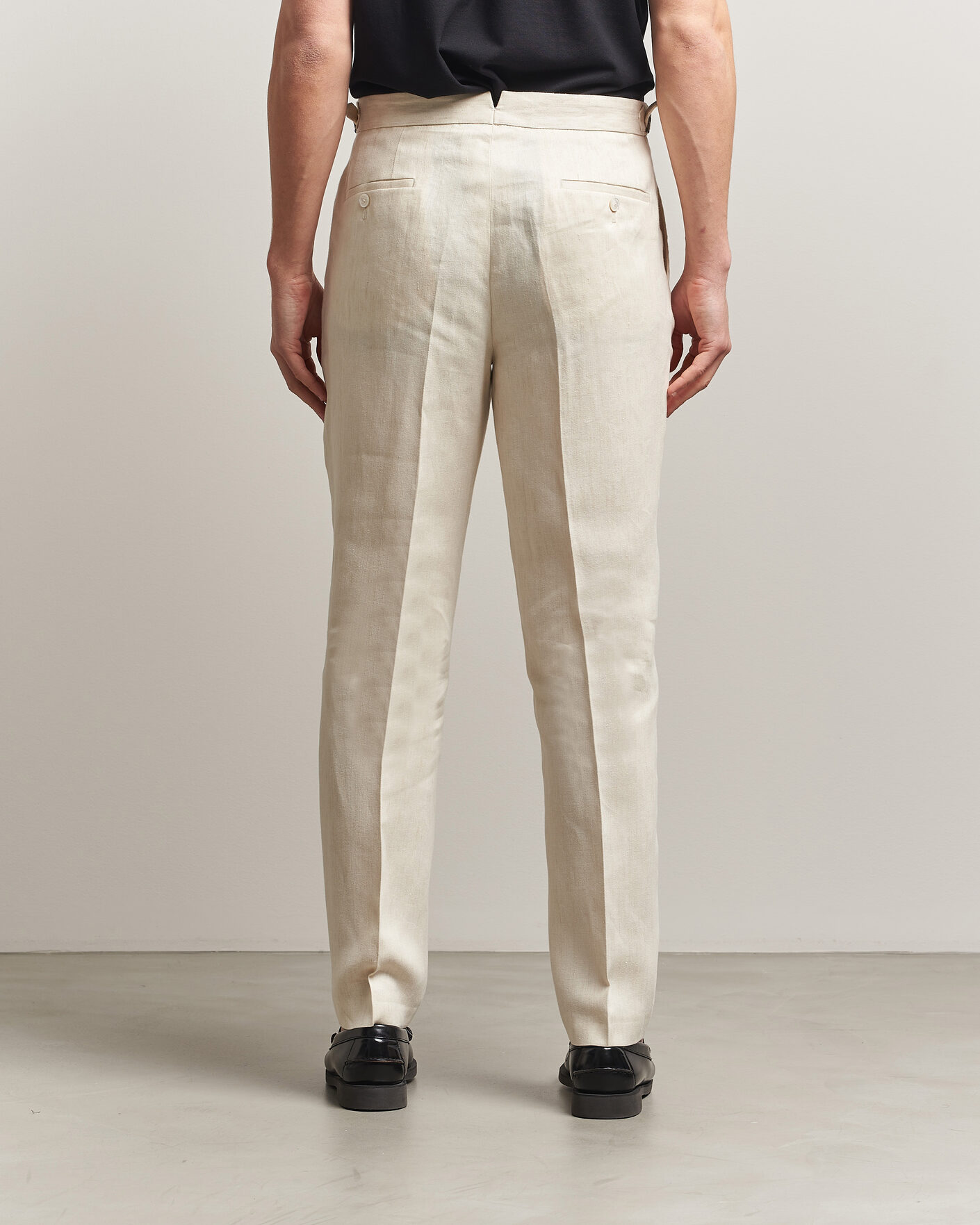 Herren | Hosen | BOSS BLACK | Perino Linen Suit Trousers Open Beige