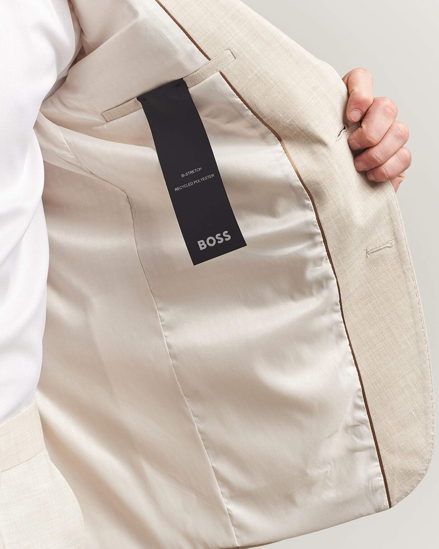 Herren | Anzüge | BOSS BLACK | Huge Wool/Linen Suit Open Beige