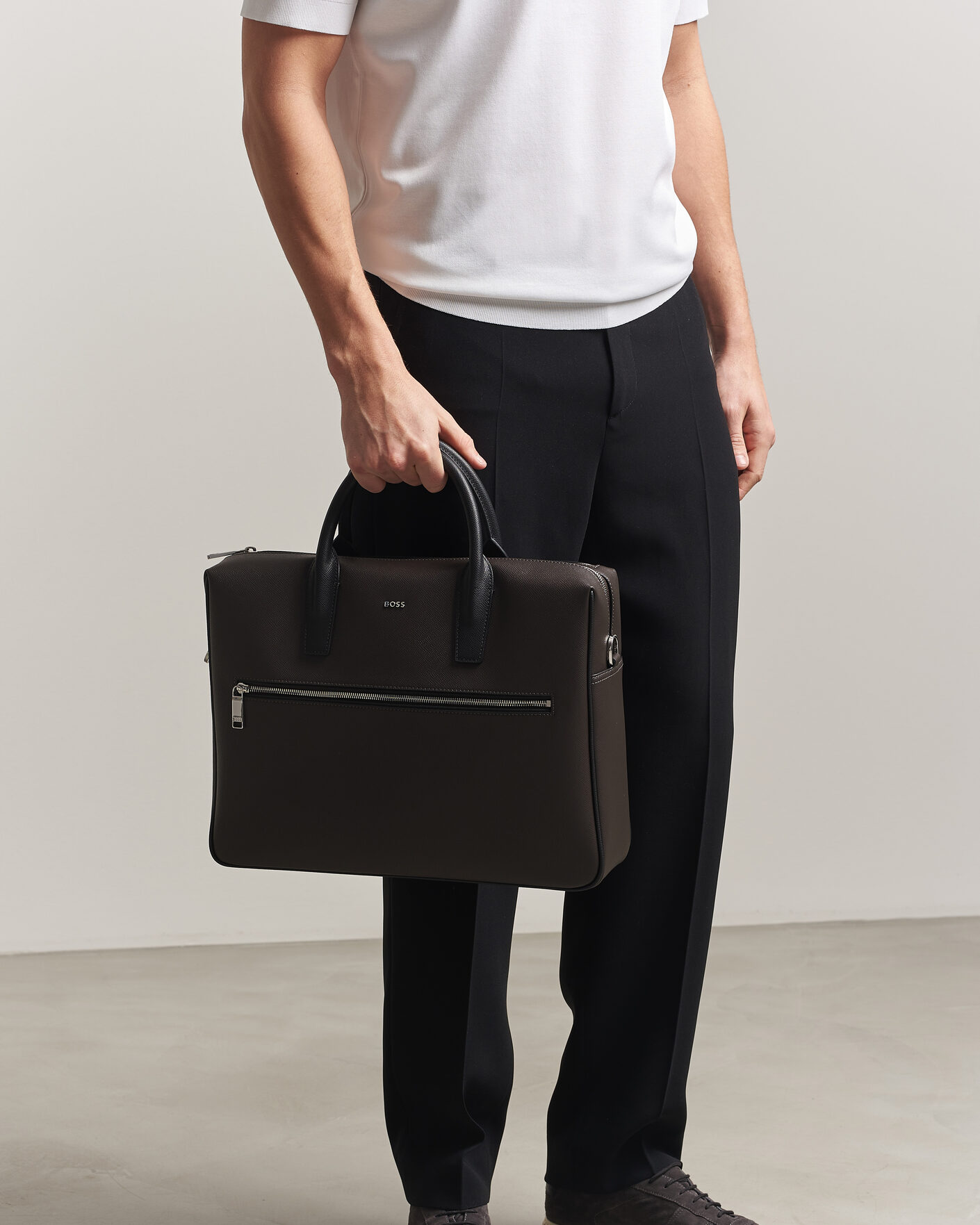 Herren | Taschen | BOSS BLACK | Daxter Leather Briefcase Dark Brown