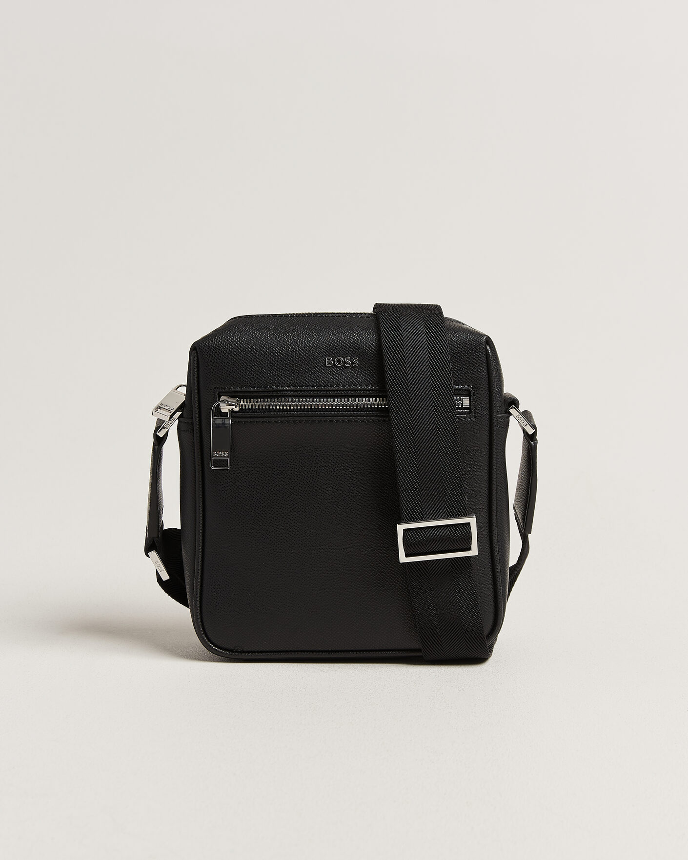 Herren | Taschen | BOSS BLACK | Daxter Leather Crossbody Bag Black
