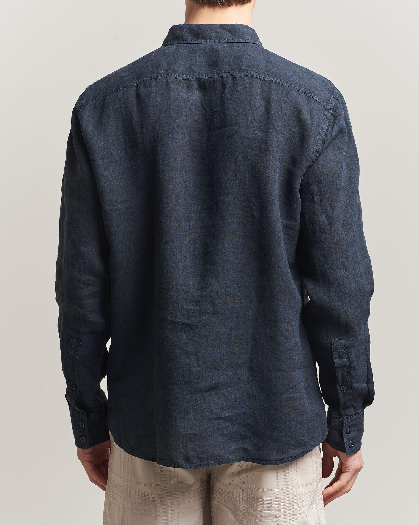 Herren | Hemden | BOSS ORANGE | Relegant Linen Shirt Dark Blue