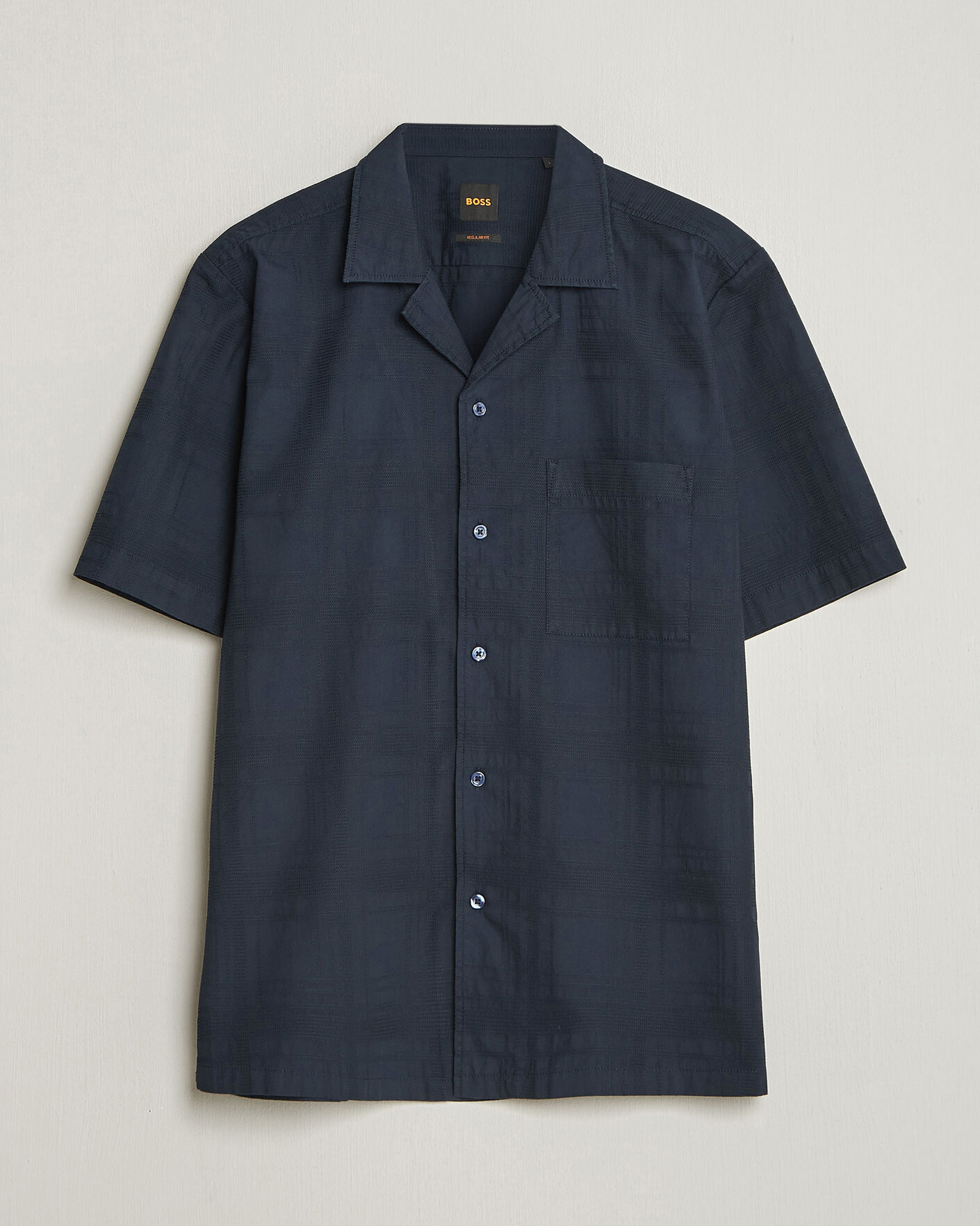 Herren | Hemden | BOSS ORANGE | Rayer Cotton Resort Shirt Dark Blue