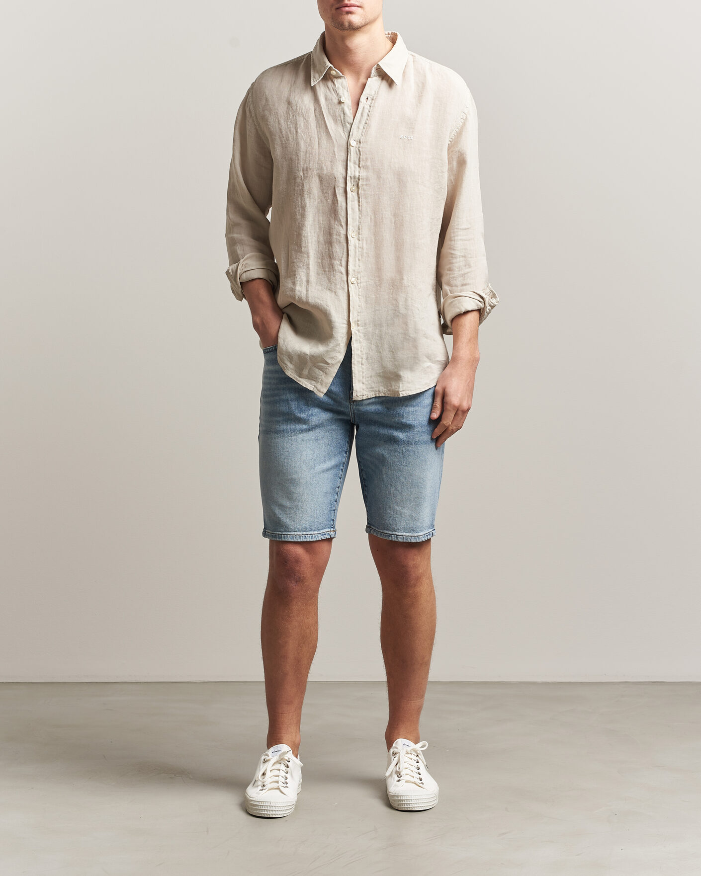 Herren | Shorts | BOSS ORANGE | Re.Maine Denim Shorts Light Blue
