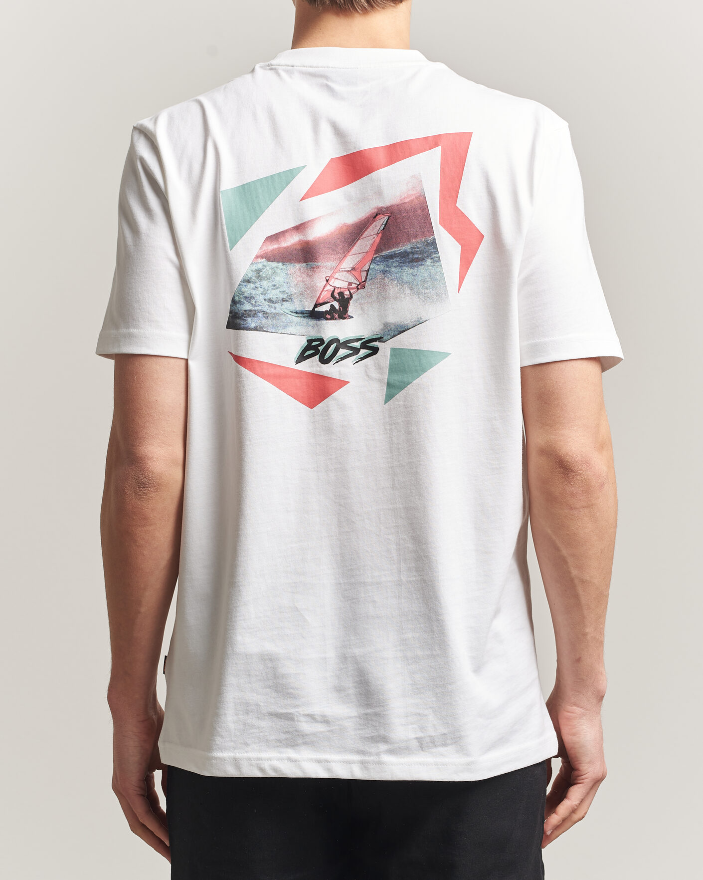 Herren | T-Shirts | BOSS ORANGE | Movement Printed Crew Neck T-Shirt Natural