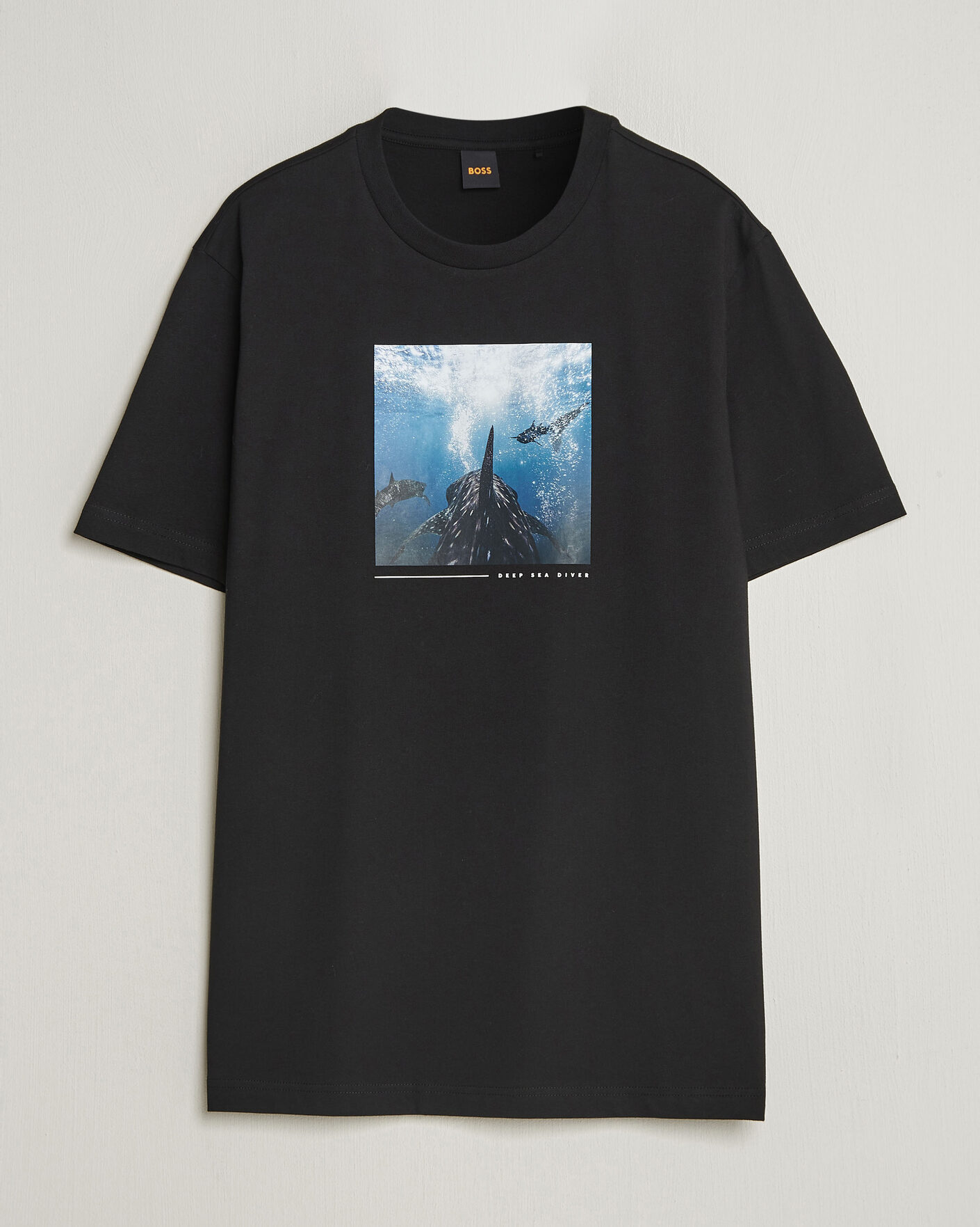 Herren | T-Shirts | BOSS ORANGE | Creature Printed Crew Neck T-Shirt Black