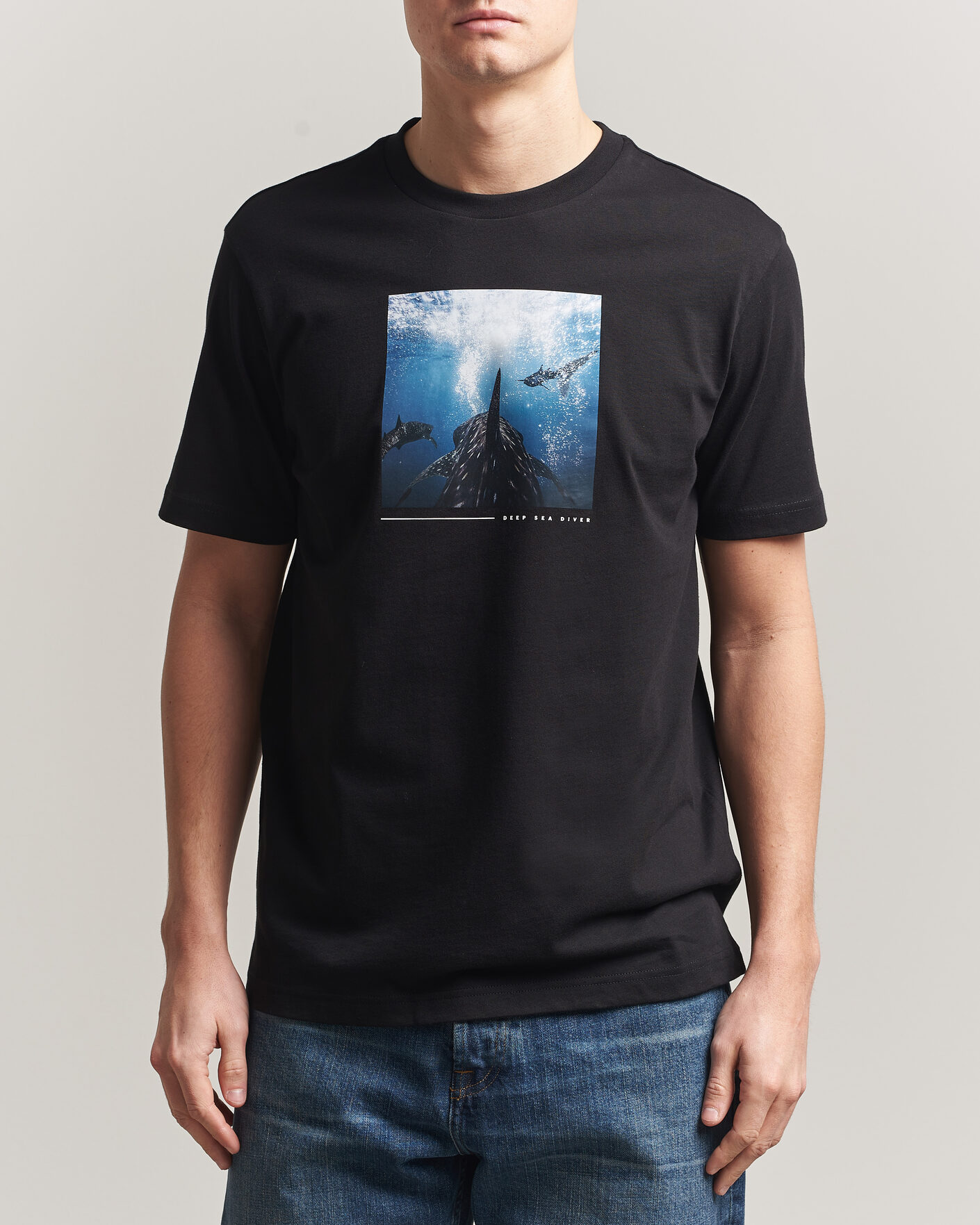 Herren | T-Shirts | BOSS ORANGE | Creature Printed Crew Neck T-Shirt Black