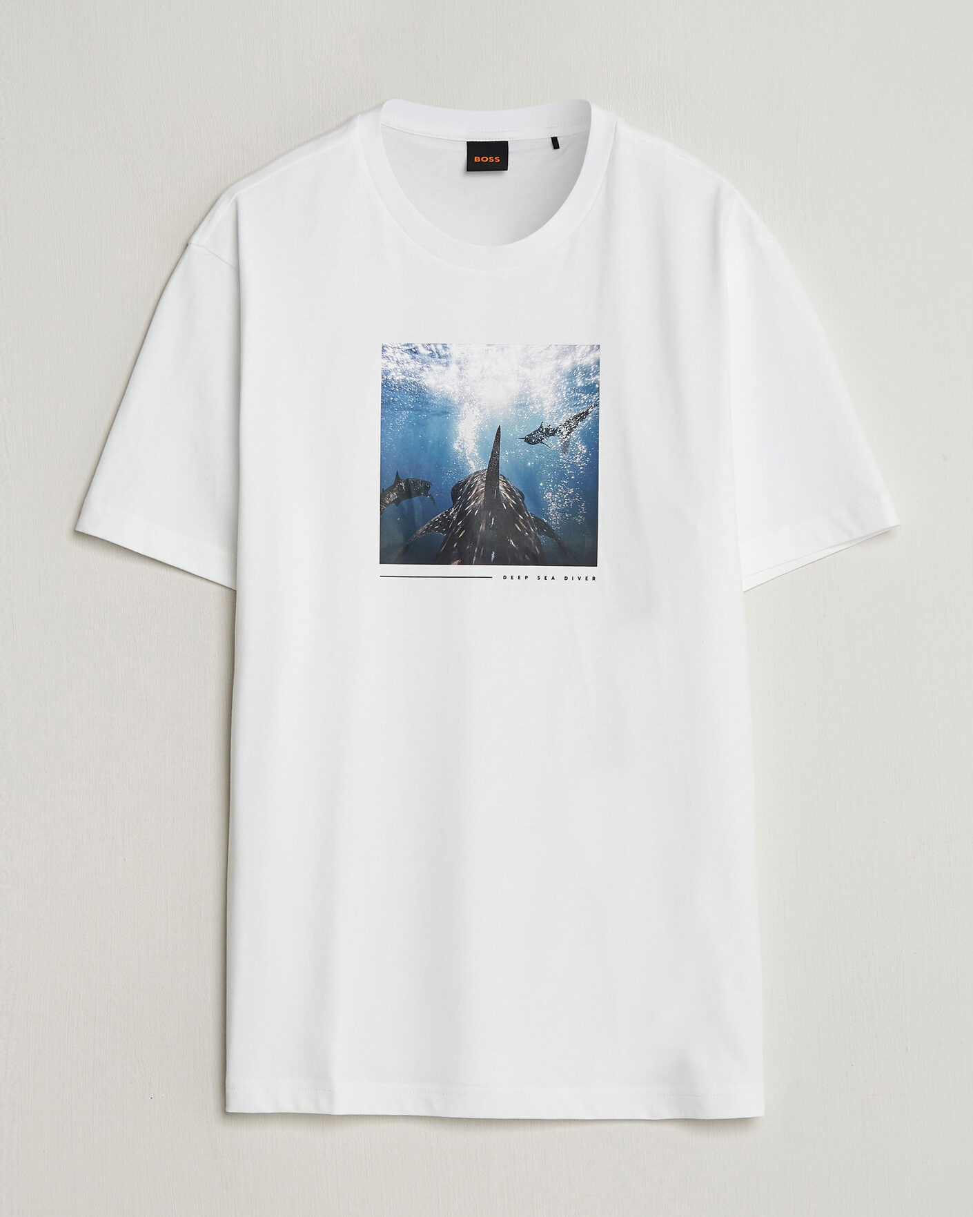 Herren | T-Shirts | BOSS ORANGE | Creature Printed Crew Neck T-Shirt Natural