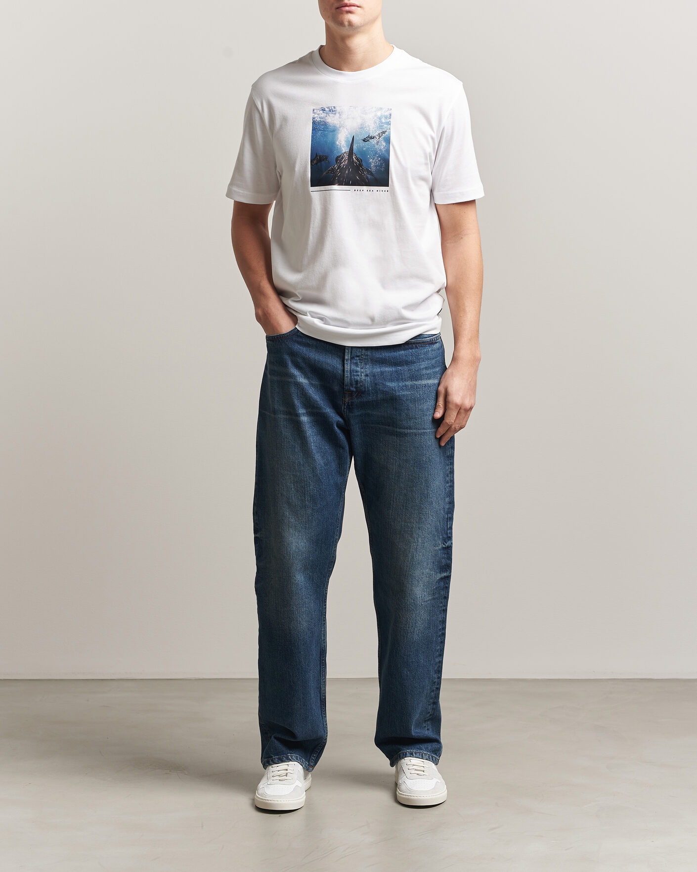Herren | T-Shirts | BOSS ORANGE | Creature Printed Crew Neck T-Shirt Natural