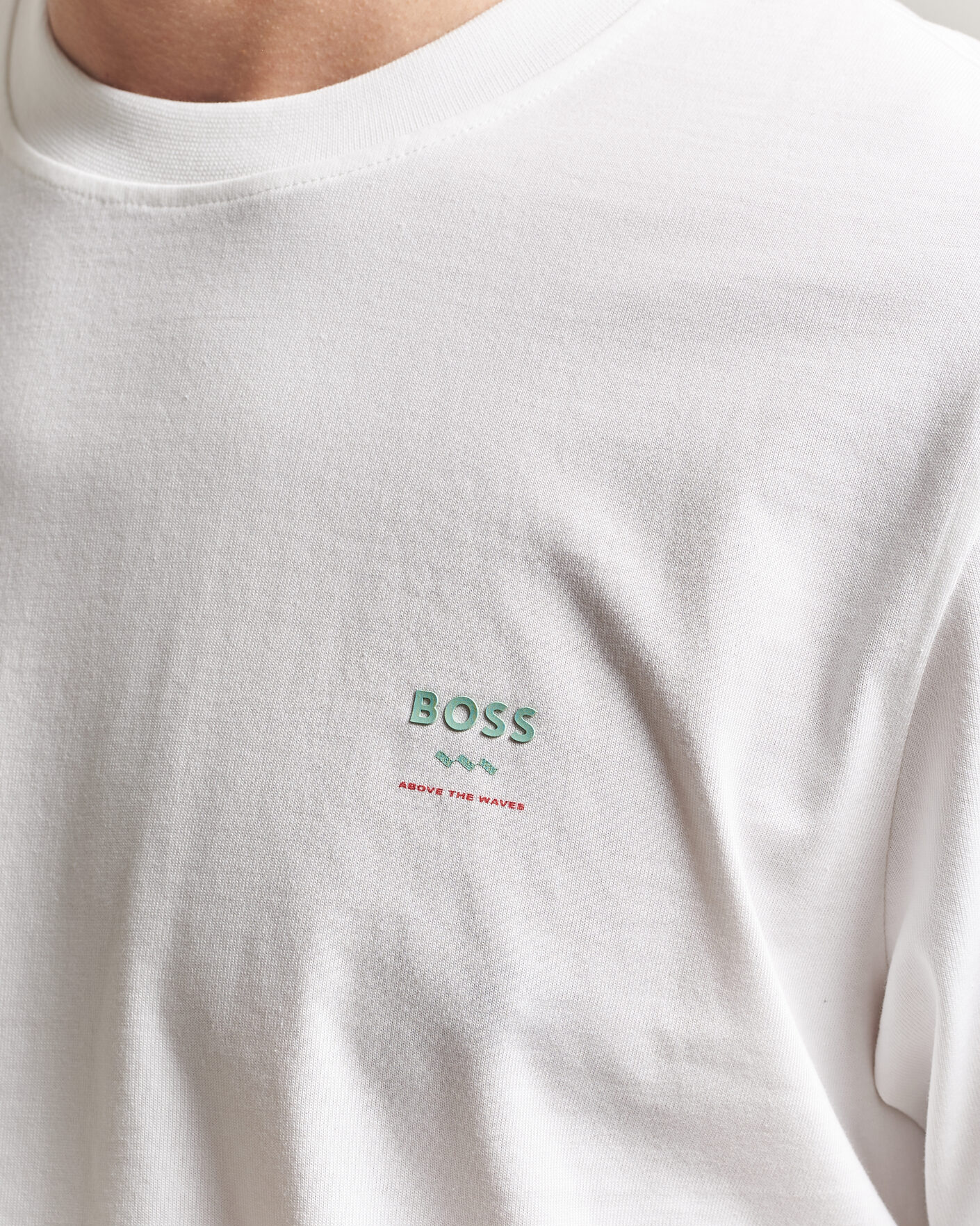Herren | T-Shirts | BOSS ORANGE | Groove Printed Crew Neck T-Shirt White