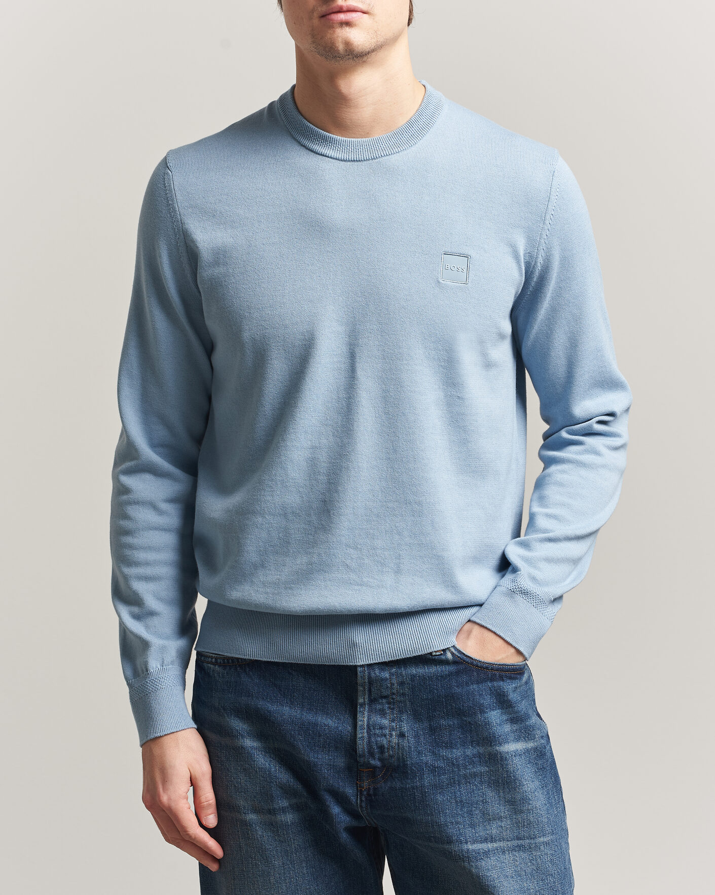 Herren | Pullover | BOSS ORANGE | Kanovano Knitted Sweater Light Blue