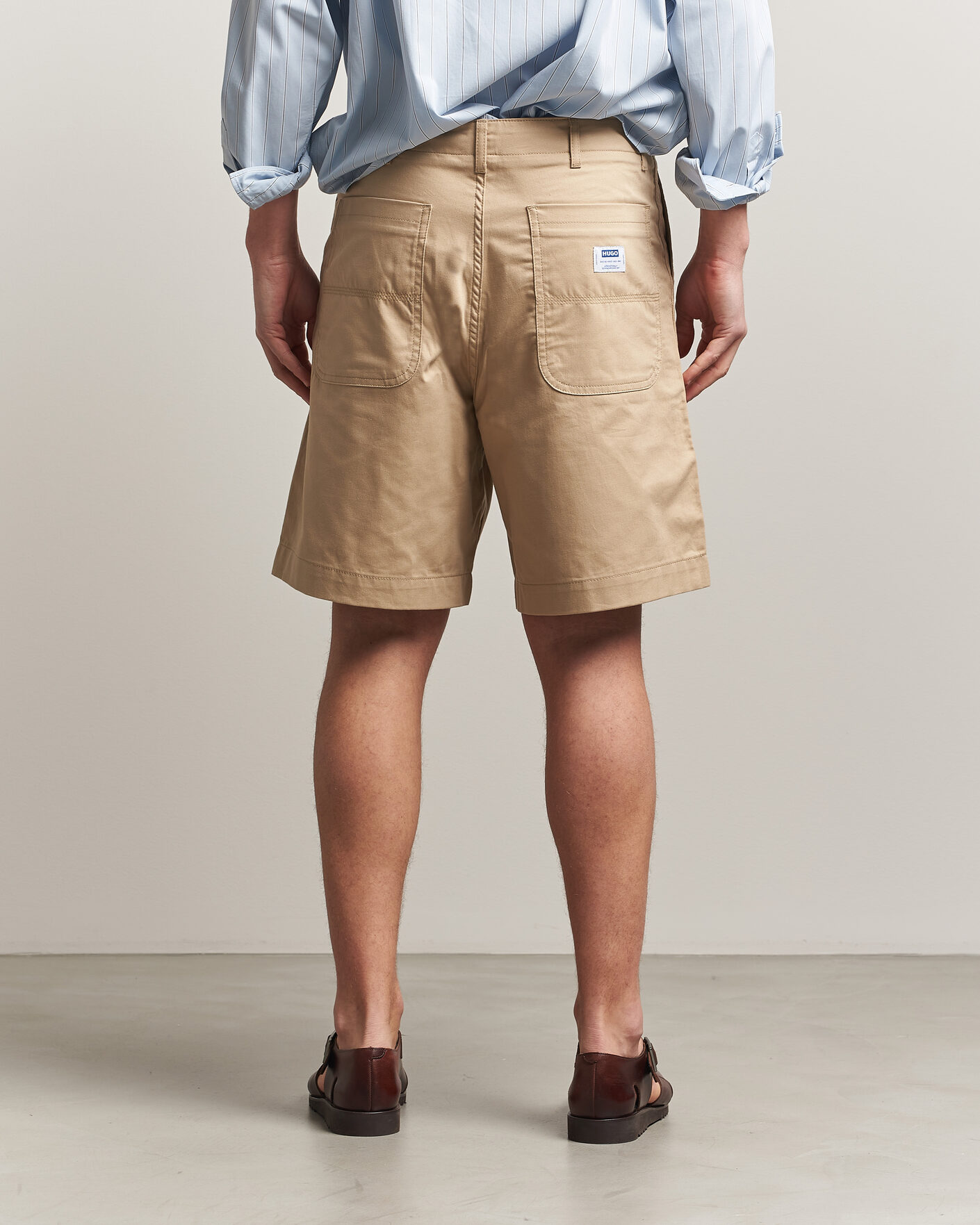 Herren | Shorts | HUGO | Gutwin Workwear Shorts Medium Beige