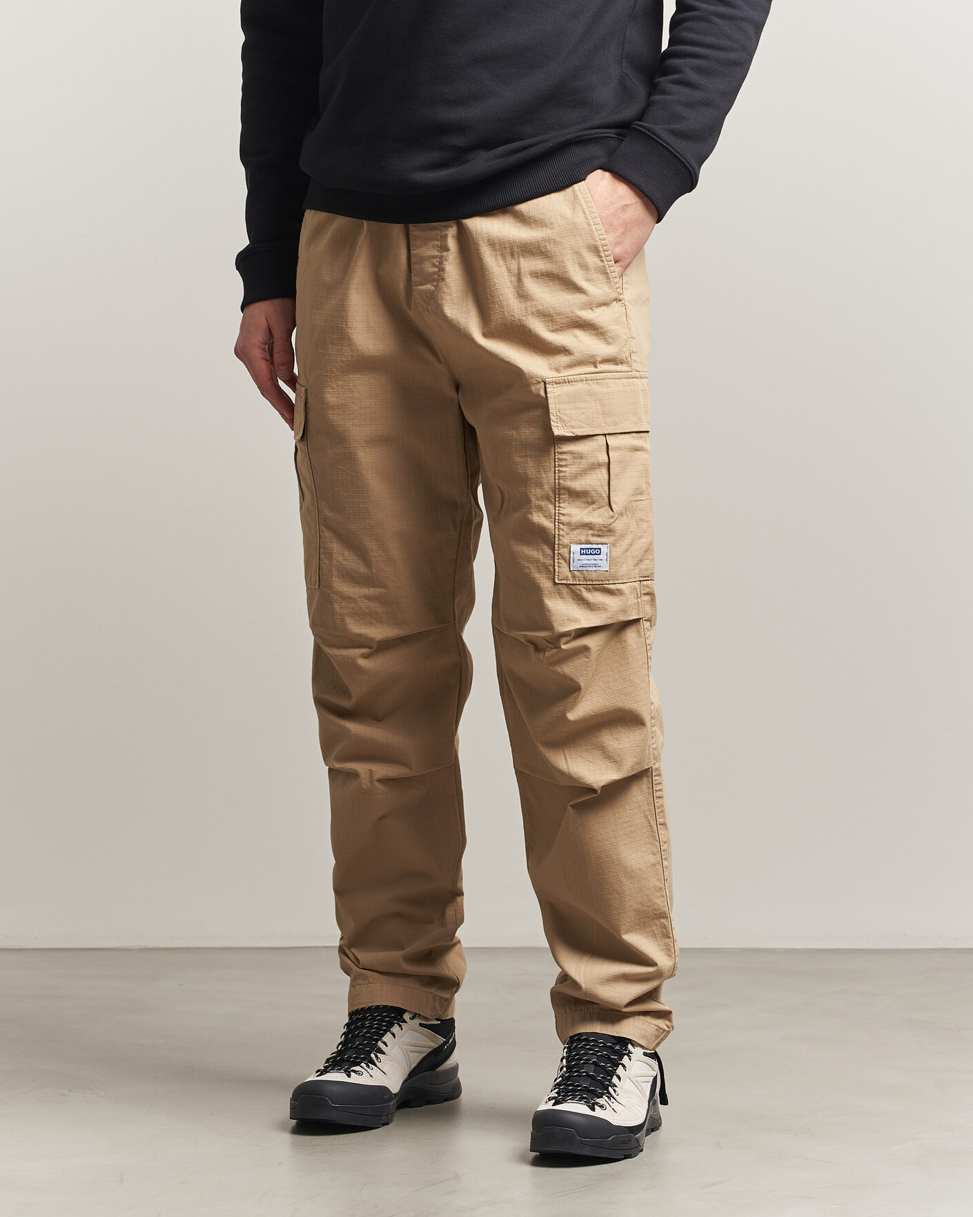 Herren | Hosen | HUGO | Gadic Cargo Drawstring Pants Medium Beige