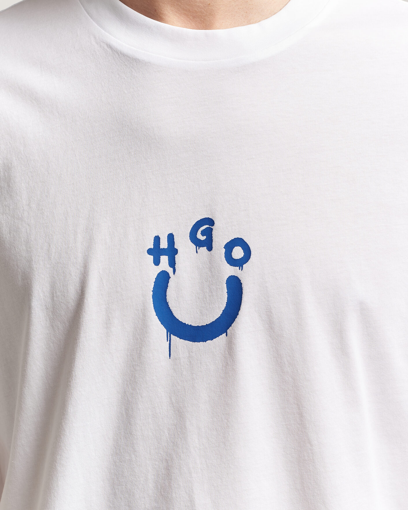 Herren | T-Shirts | HUGO | Norizom Printed Crew Neck T-Shirt White