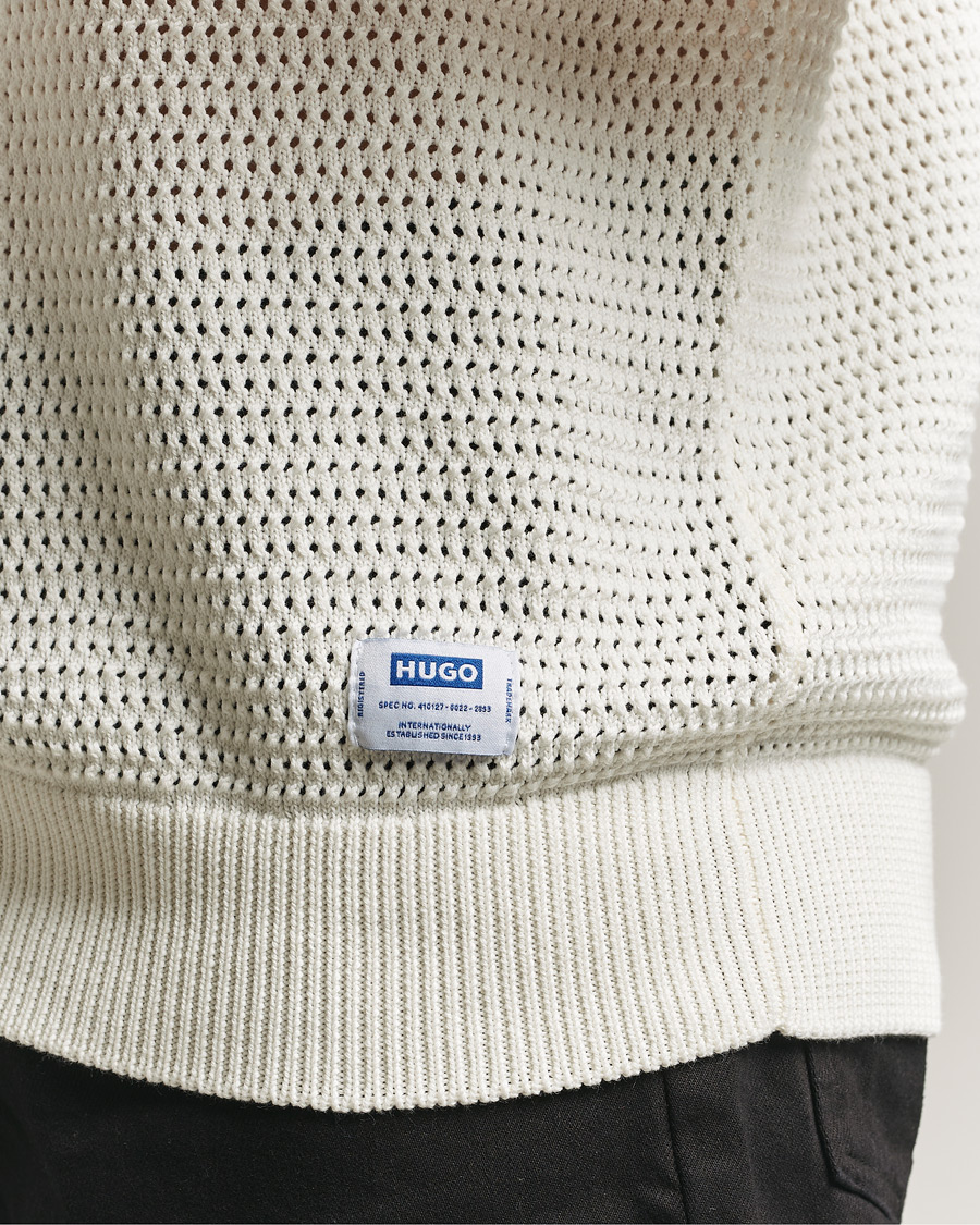 Herren | Pullover | HUGO | Sanjou Knitted Sweater Open White