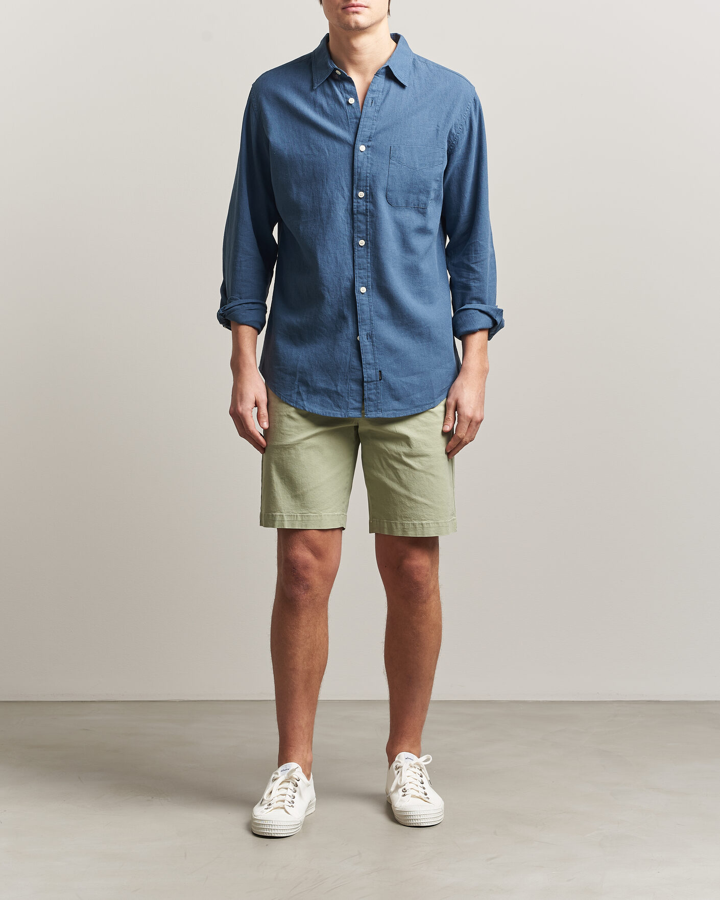 Herren | Hemden | Dockers | Slim Linen/Cotton Shirt Bering Sea