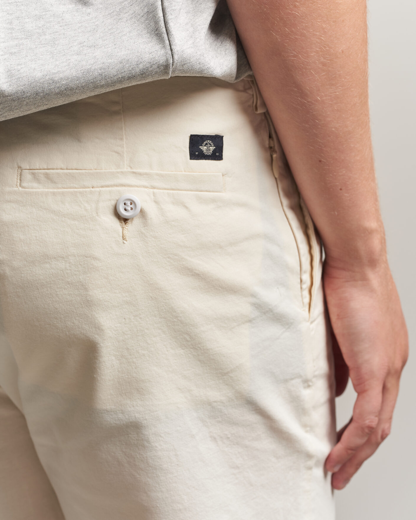 Herren | Shorts | Dockers | Slim Cotton/Linen Shorts Buttercream