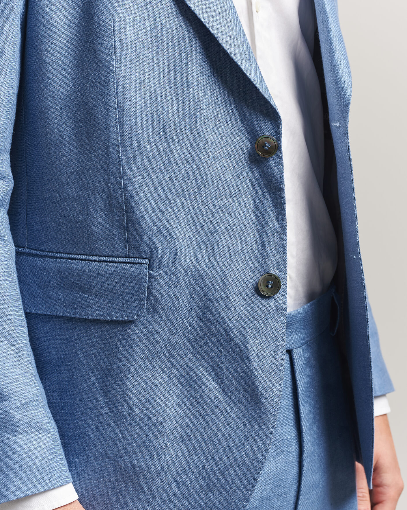 Herren | Sakkos | Oscar Jacobson | Ferry Soft Linen Blazer Light Blue