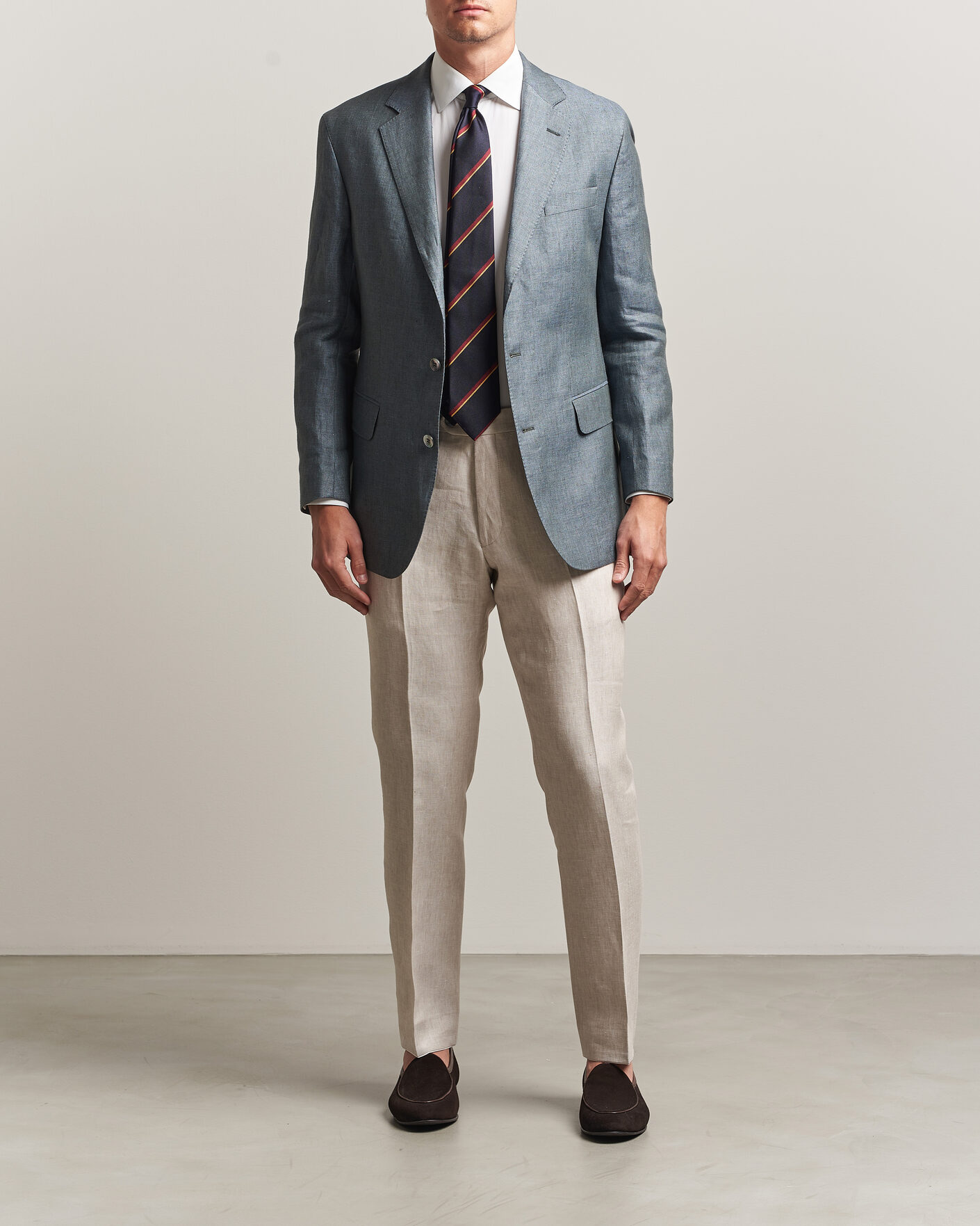 Herren | Hosen | Oscar Jacobson | Dandy Linen Trousers Off White
