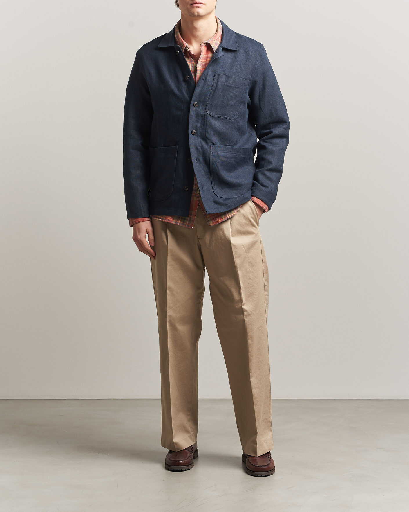 Herren | Hemden | Peregrine | Windsor Linen Shacket Navy