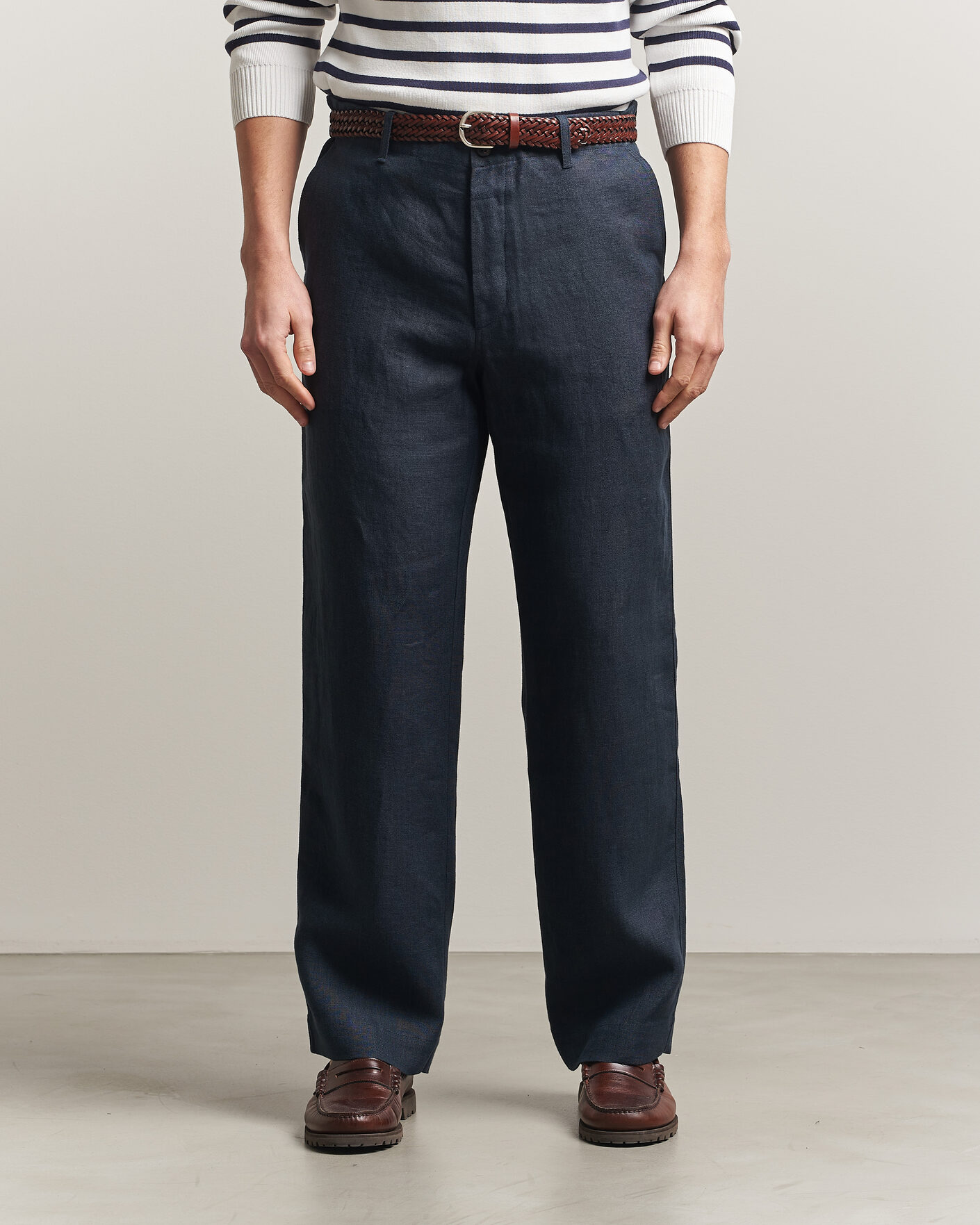 Herren | Hosen | Peregrine | Windsor Linen Trousers Navy
