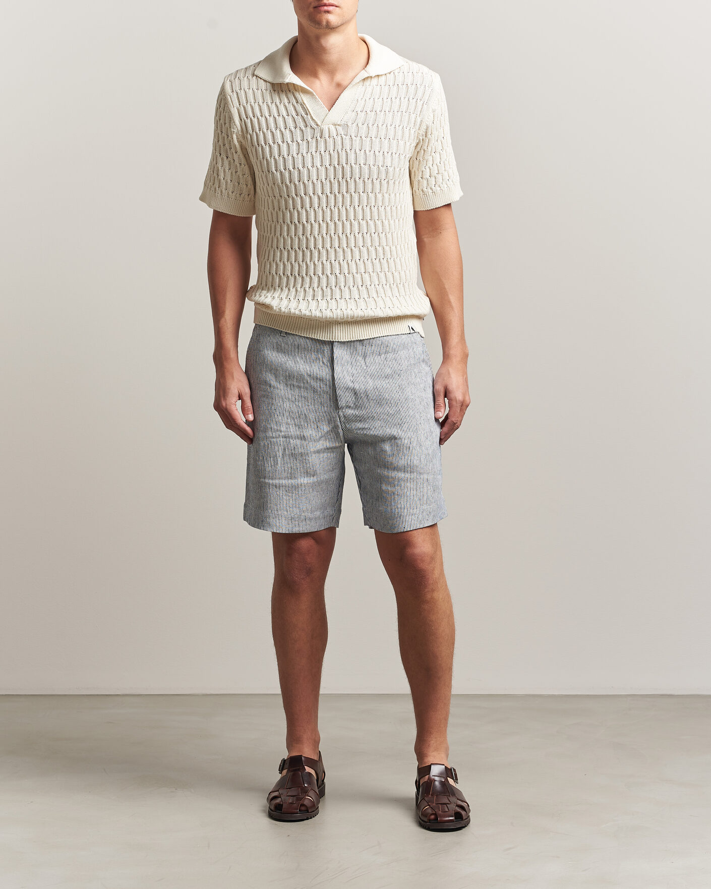 Herren | Poloshirts | Peregrine | Cove Knitted Cotton Polo Shirt White