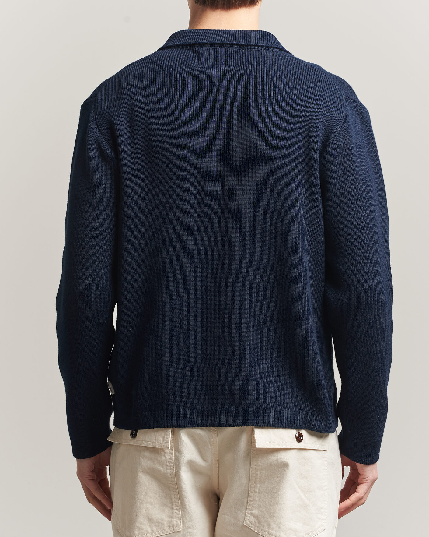 Herren | Pullover | Peregrine | River Knitted Cotton Schacket Navy