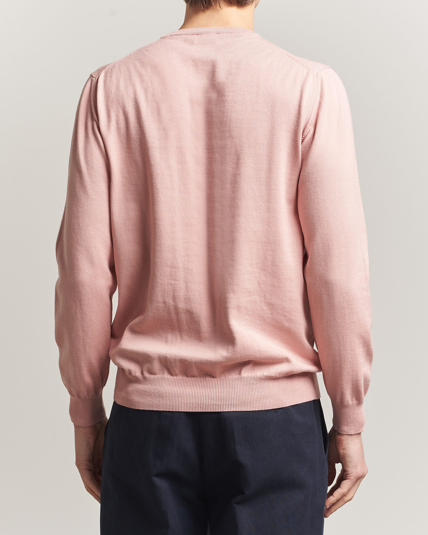 Herren | Pullover | Morgano | Supersoft Egyptian Cotton Crew Neck Soft Pink