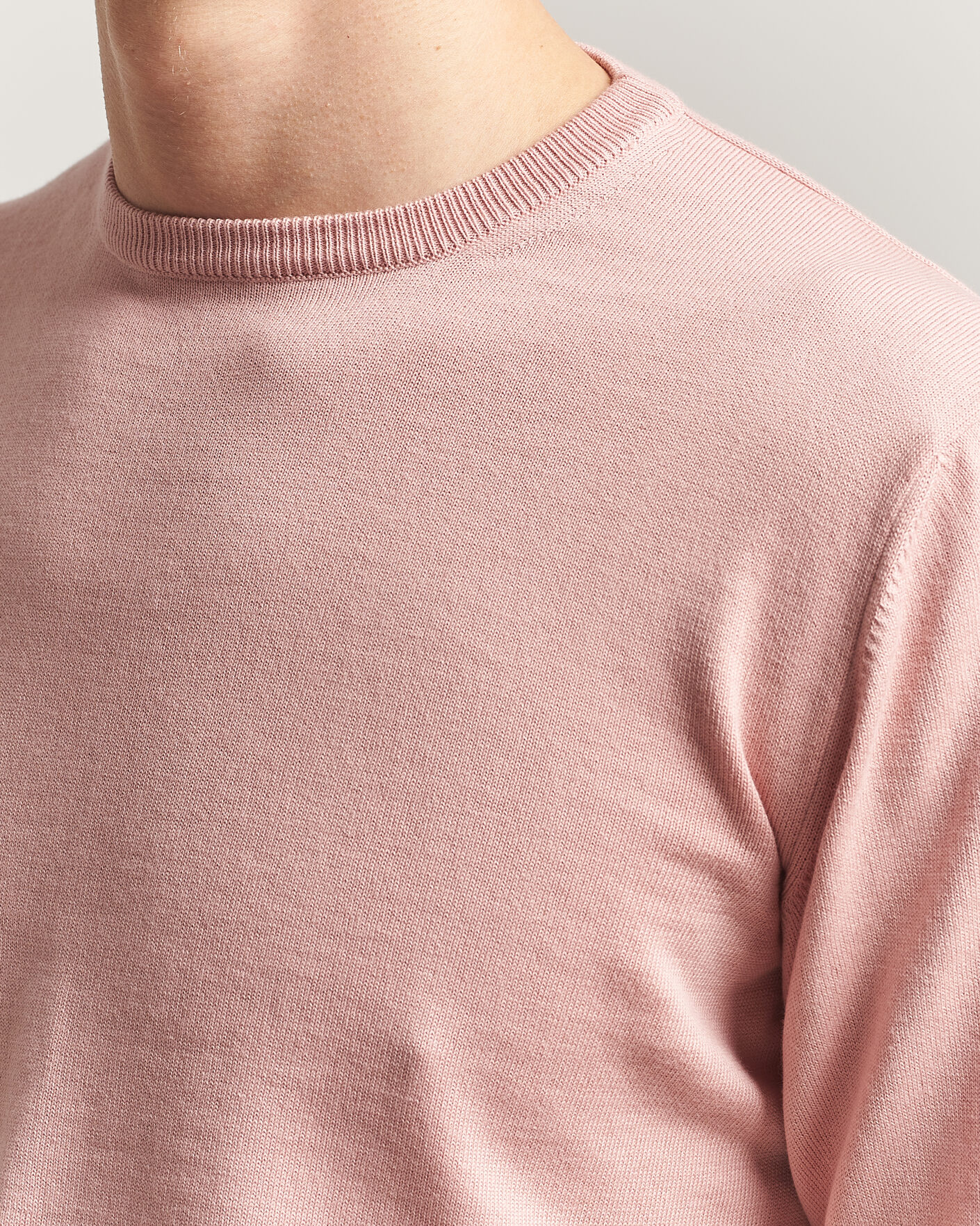 Herren | Pullover | Morgano | Supersoft Egyptian Cotton Crew Neck Soft Pink