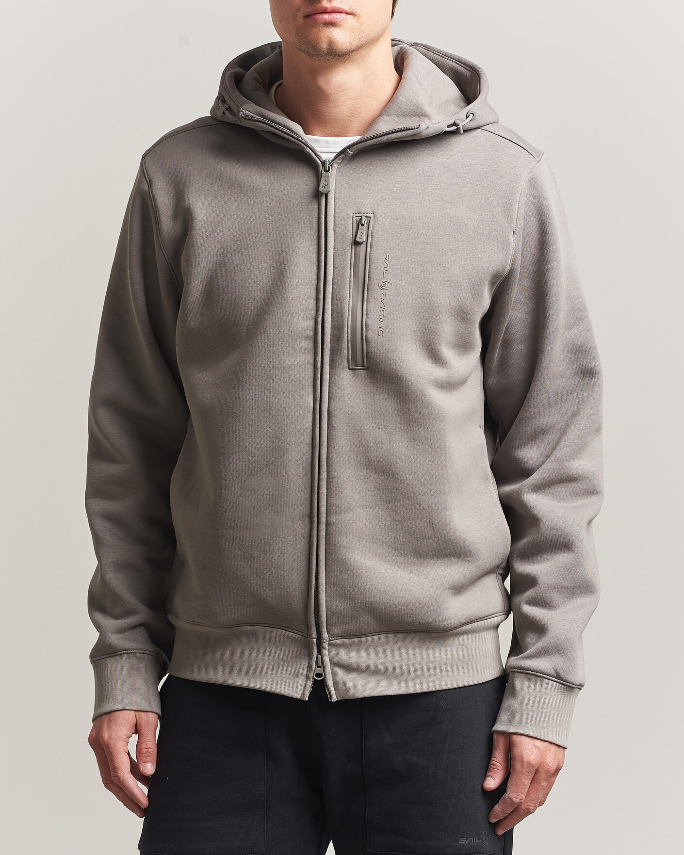 Herren | Pullover | Sail Racing | Bowman Monochrome Full Zip Hoodie Oyster