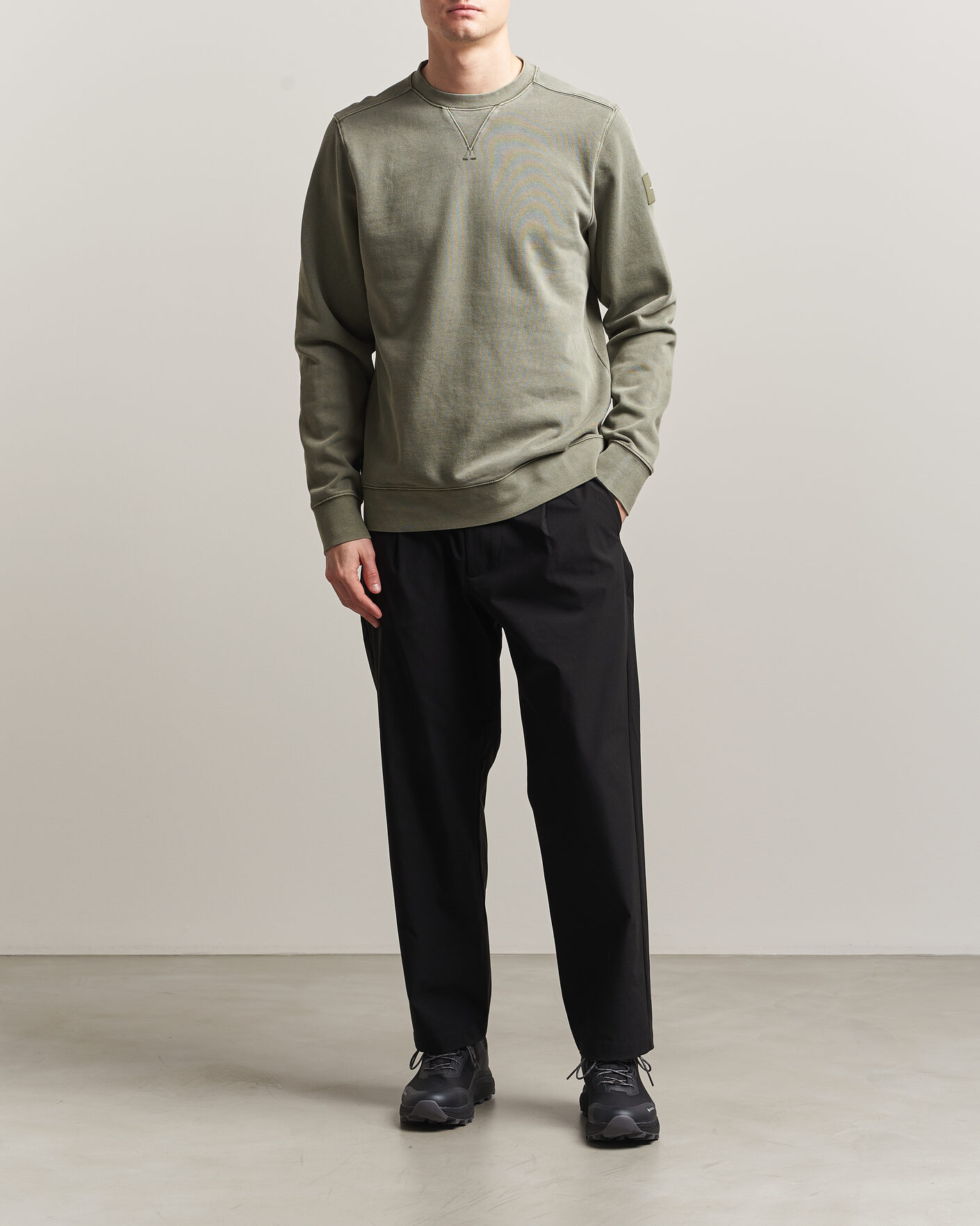 Herren | Pullover | Sail Racing | Wind Pigment Dyed Sweatshirt Mud Green